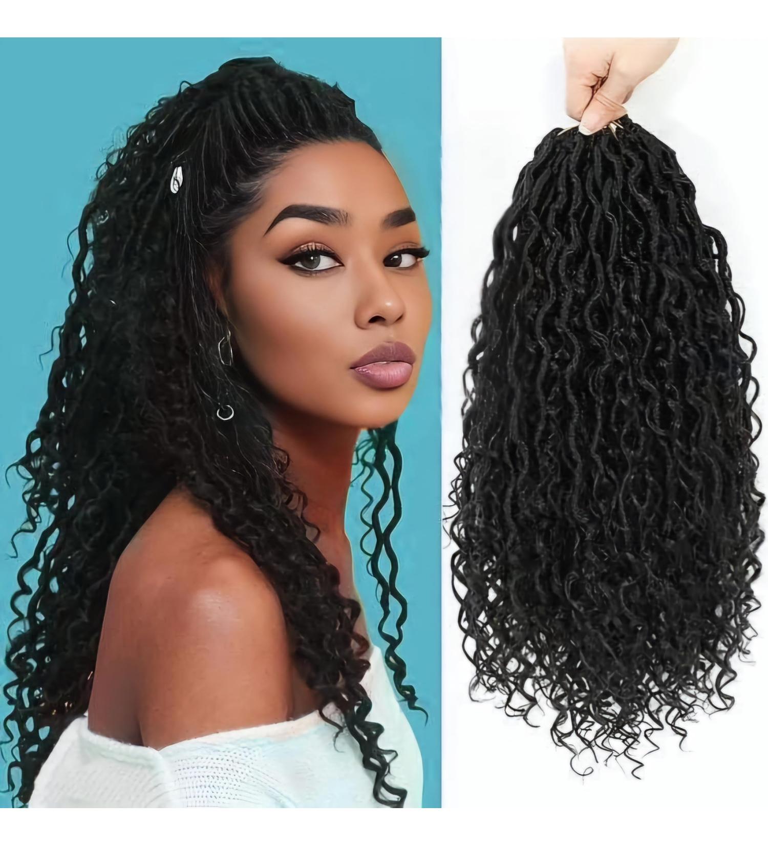 45 cm 18" / RIVER LOCS / 500G / 5 PIEZAS DE EXTENSIONES DE PELO PARA TRENZAS DE GANCHILLO/POR PIEZA: 24 HEBRAS 100G / CON ASPECTO NATURAL PREMIUM (18"45cm 1B) - Buy Online on SooperMarket.com