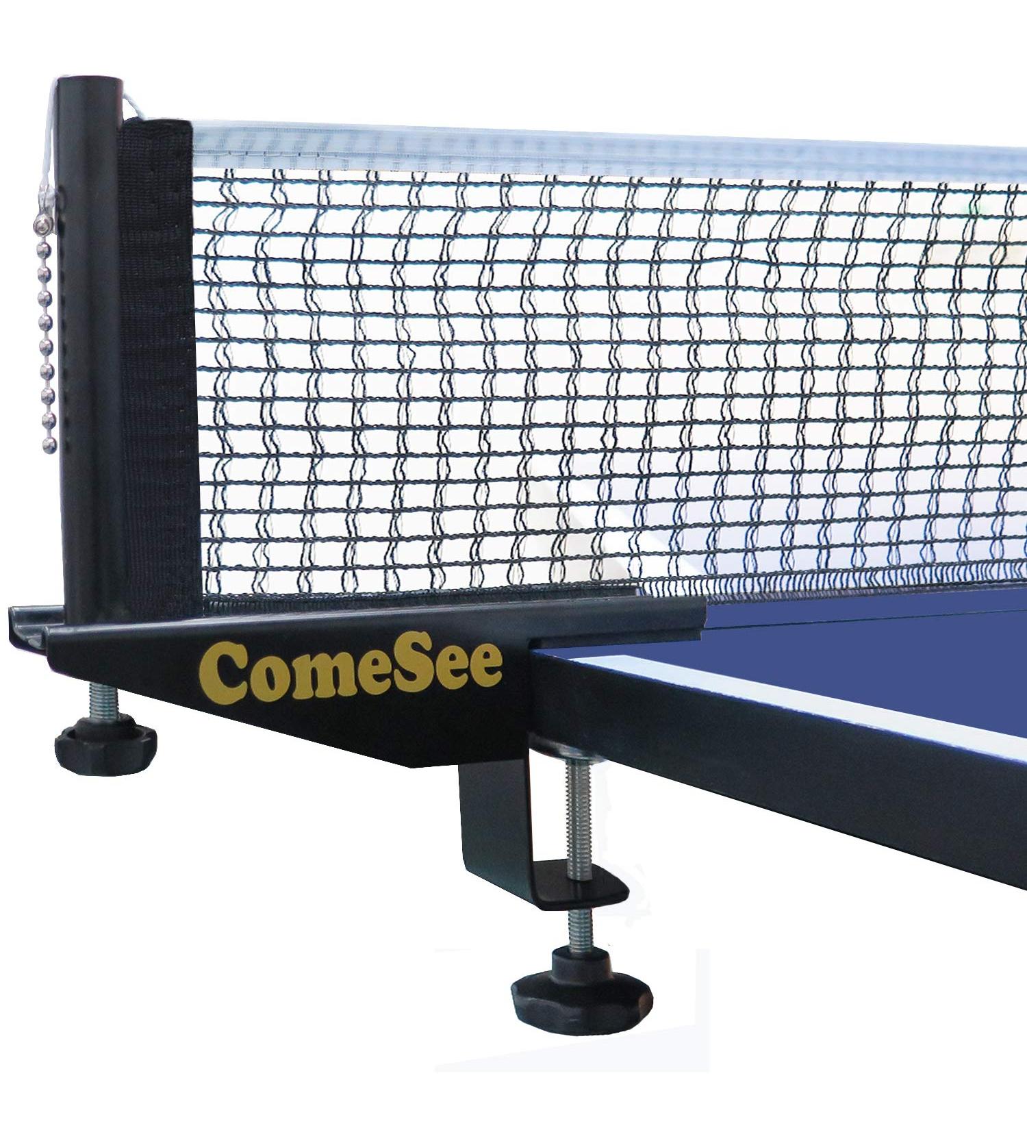 Comesee Professional Table Tennis Ping Pong Net Post Set - Black, 1.5 Inch Width, Adjustable Tension & Height, Easy Setup - Buy Online on SooperMarket.com