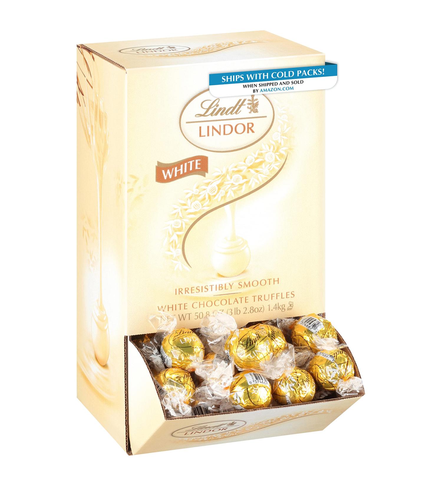 Lindt LINDOR White Chocolate Truffles  Chocolates with Smooth  Melting Truffle Center  Great for gift giving  50.8 oz.  120 Count 120 Count (Pack of 1) - Buy Online on SooperMarket.com