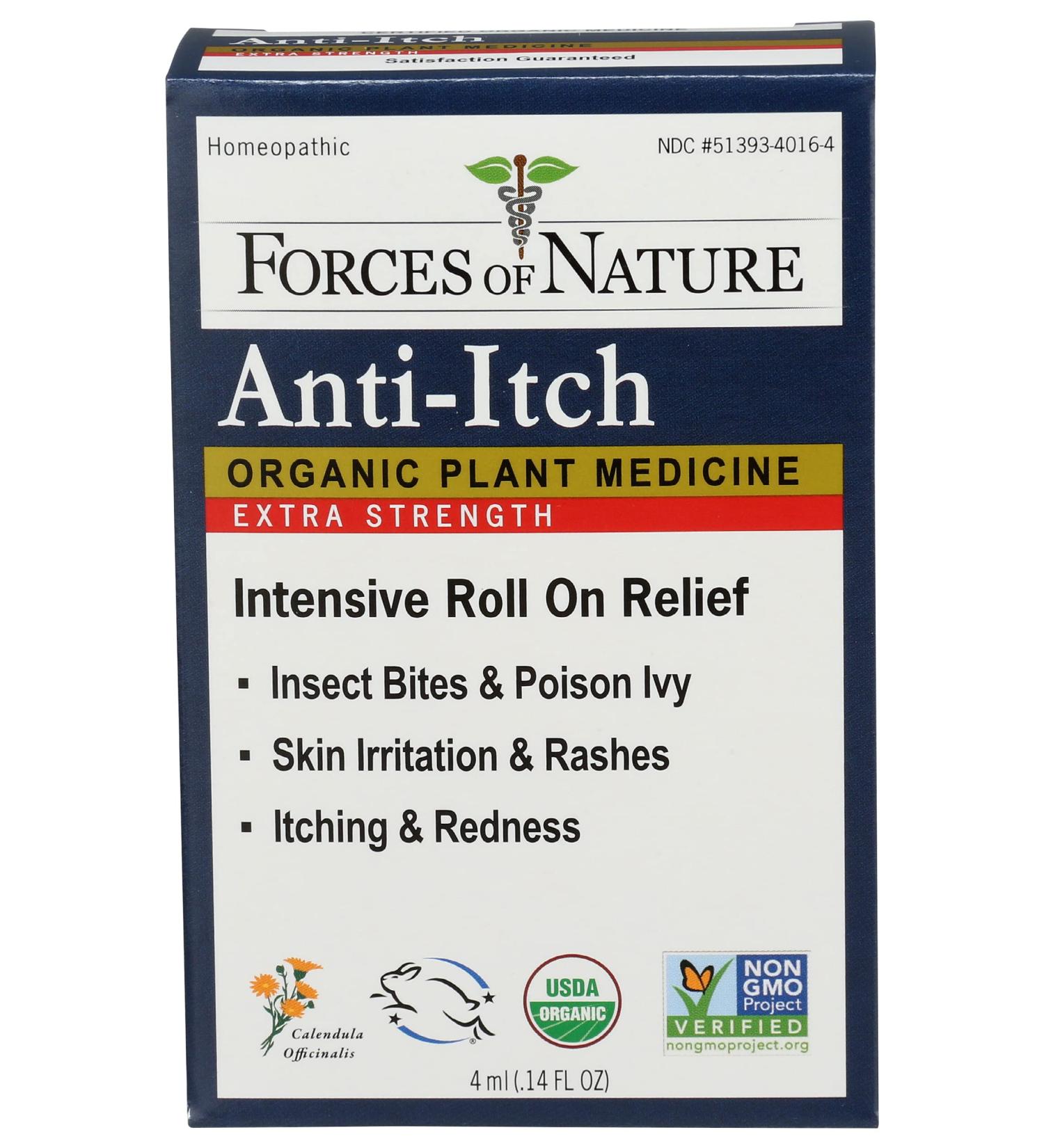 Forces of Nature Organic Anti-Itch Extra Strength Roll On - 0.14 FZ - Buy Online on SooperMarket.com