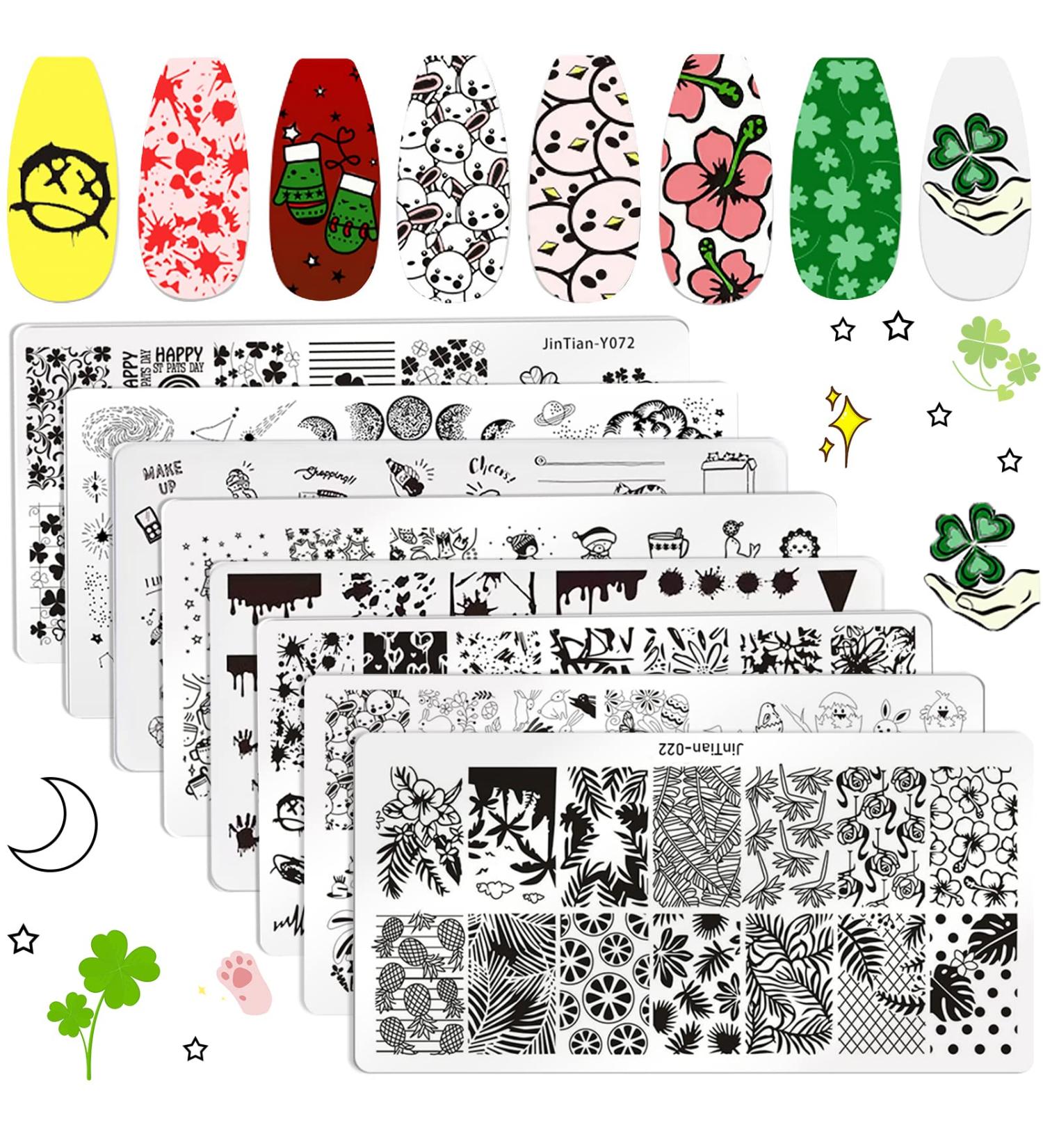 Shop Nice Needed Fireworks Nail Art Stamps - 6 Animal Templates & Starry Sky Design for Stunning Nail Art - Buy Online on SooperMarket.com