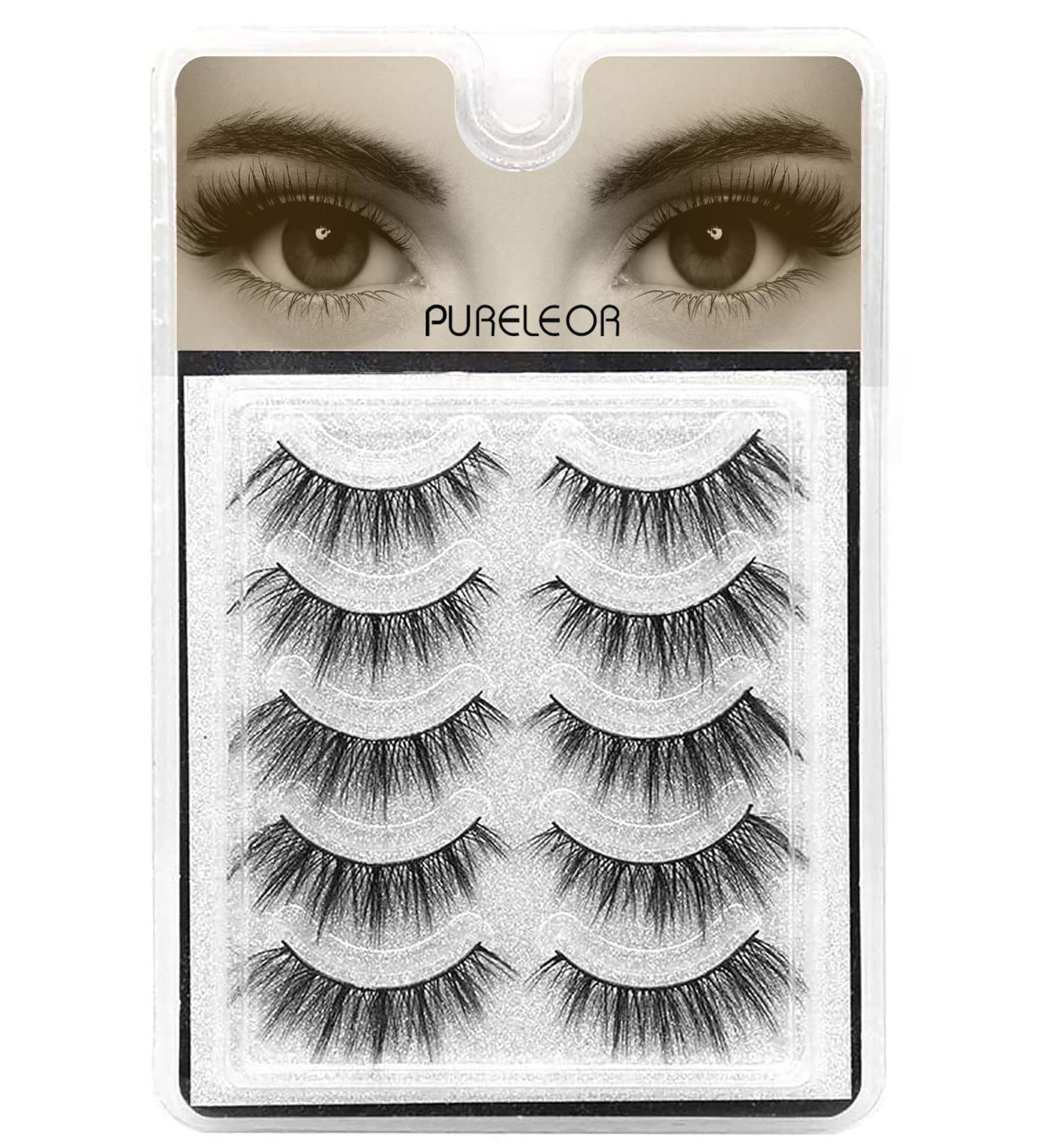 3D False Eyelashes - Handmade Natural Look & Fluffy Reusable Multipack (5 Pairs) | International Shipping - Buy Online on SooperMarket.com
