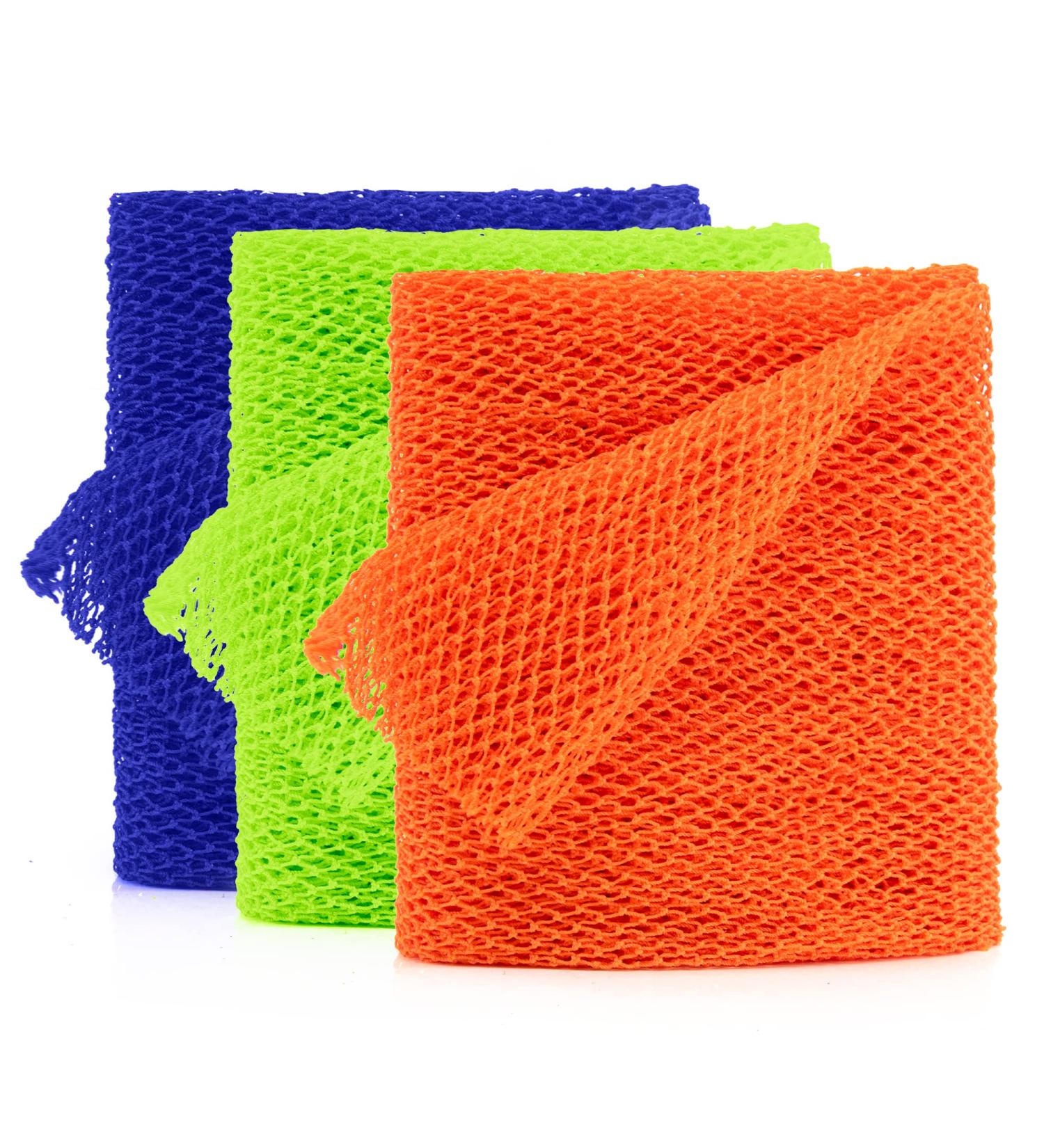 MOTHERLAND GOODS African Net Bath Sponge for Face and Body Exfoliating. Long-Lasting Scrubber Leaves Skin Soft & Clean - for Adults & Kids Sizes (Random Color  for Adults - 49) Random Color For Adults - 49