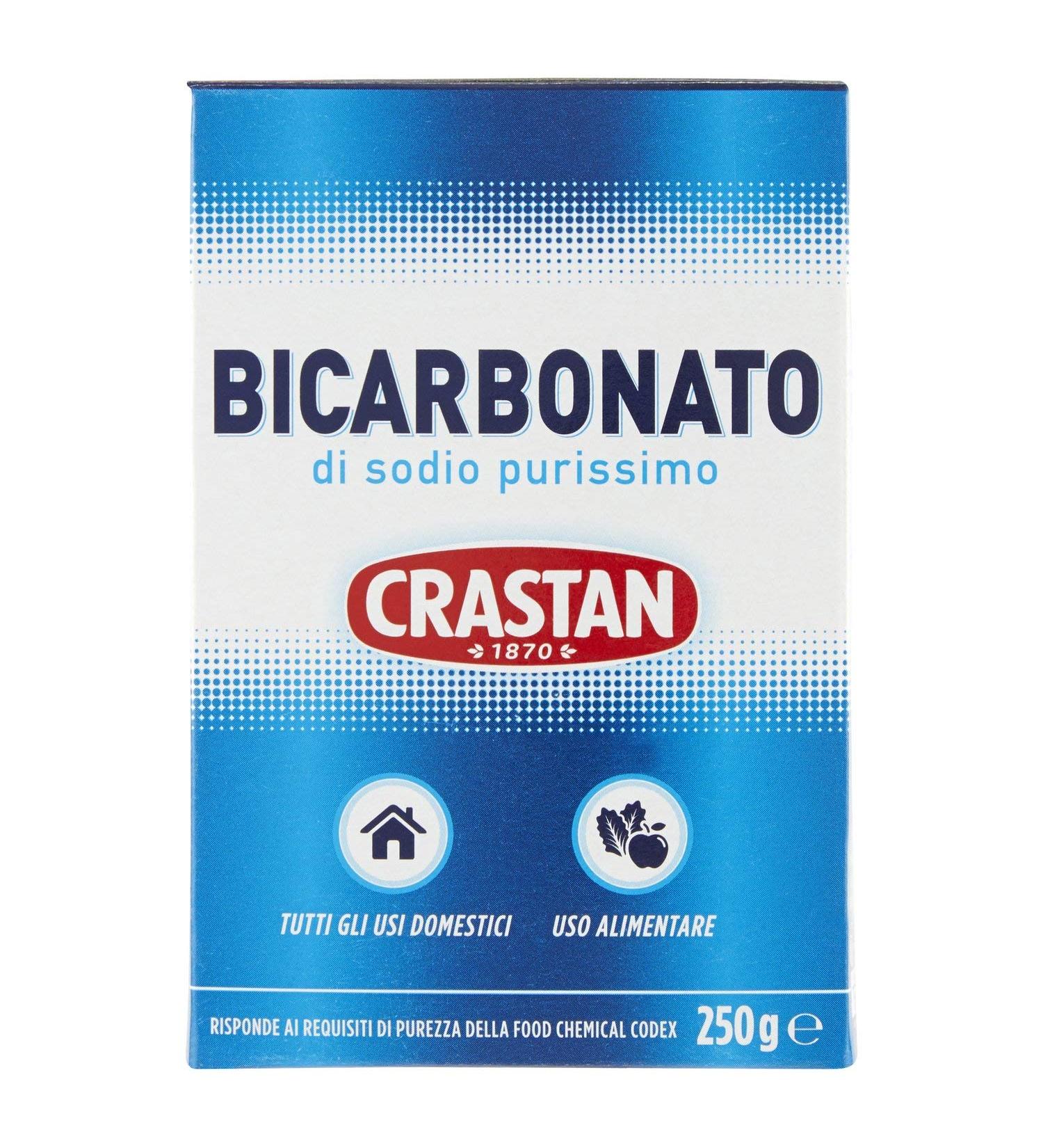 3x Crastan Bicarbonato di sodio purissimo pure sodium bicarbonate for home use and for food 250g