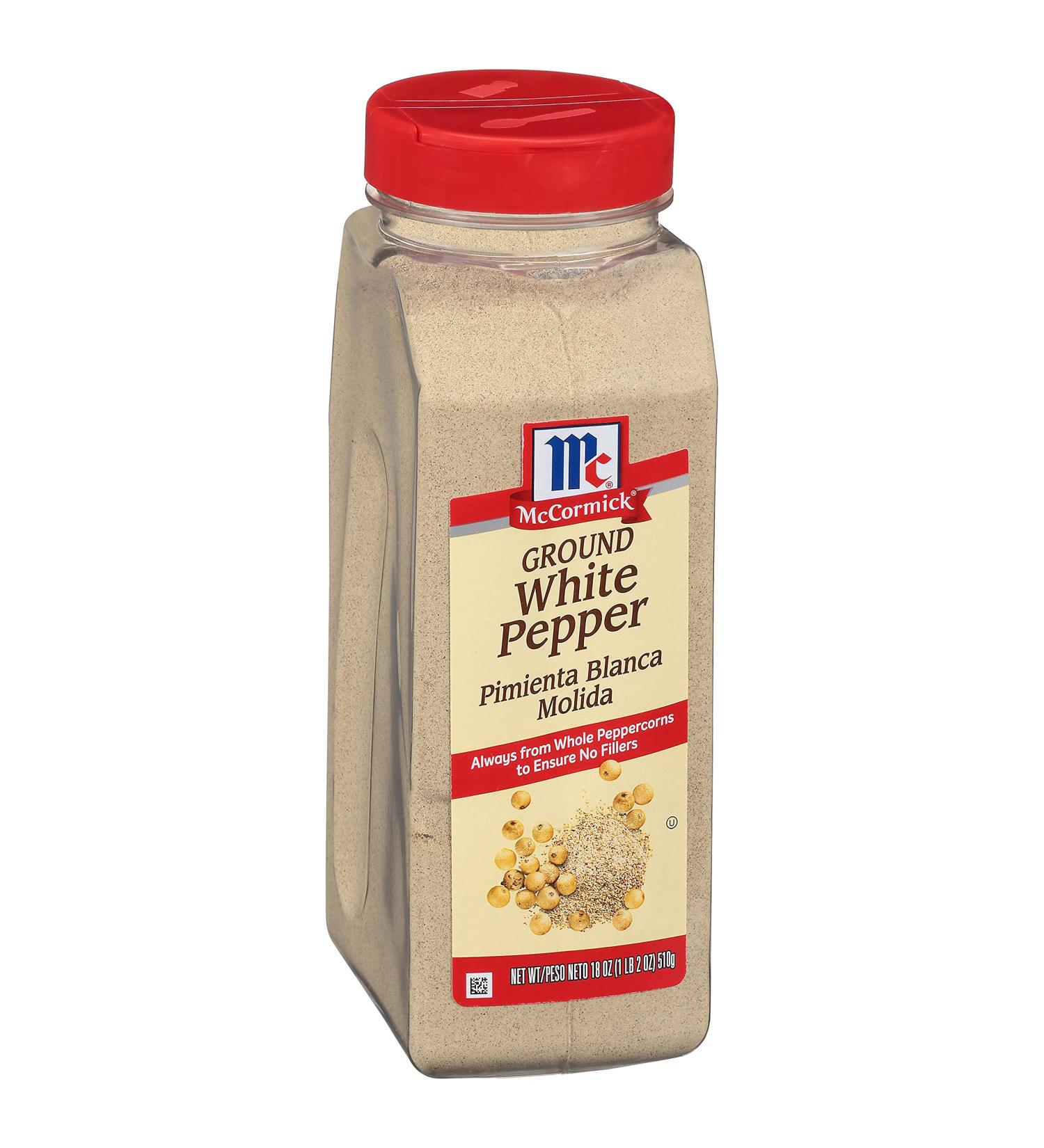 MCCORMICK Ground White Pepper 18 oz - Premium Quality Seasoning - Buy Online on SooperMarket.com