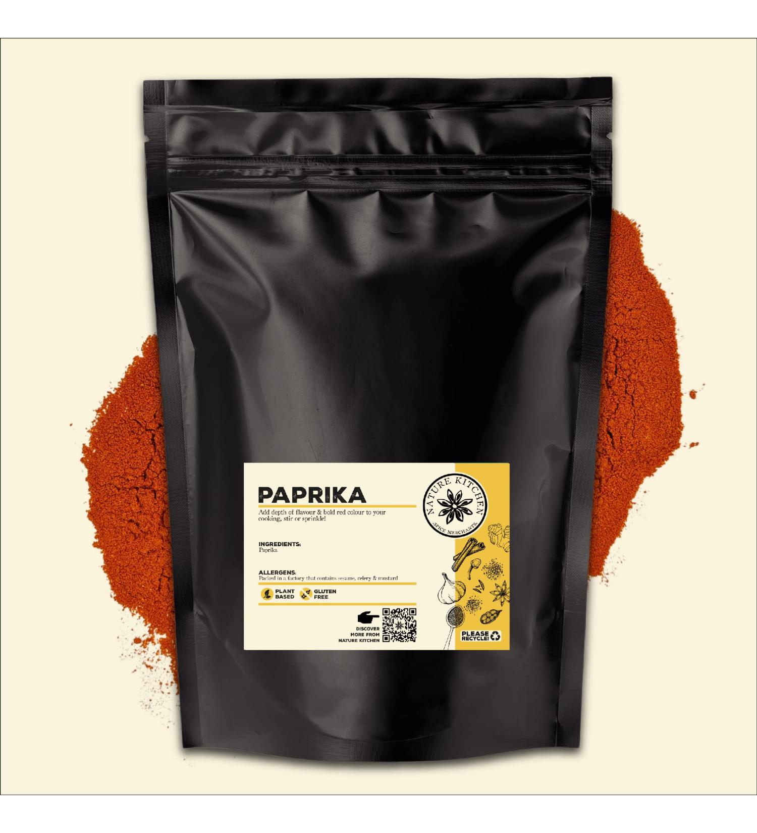 Nature Kitchen Paprika Plain 500G - Gluten-Free and Vegan Seasoning Spices for Everyday Cooking and Grilling - Buy Online on SooperMarket.com