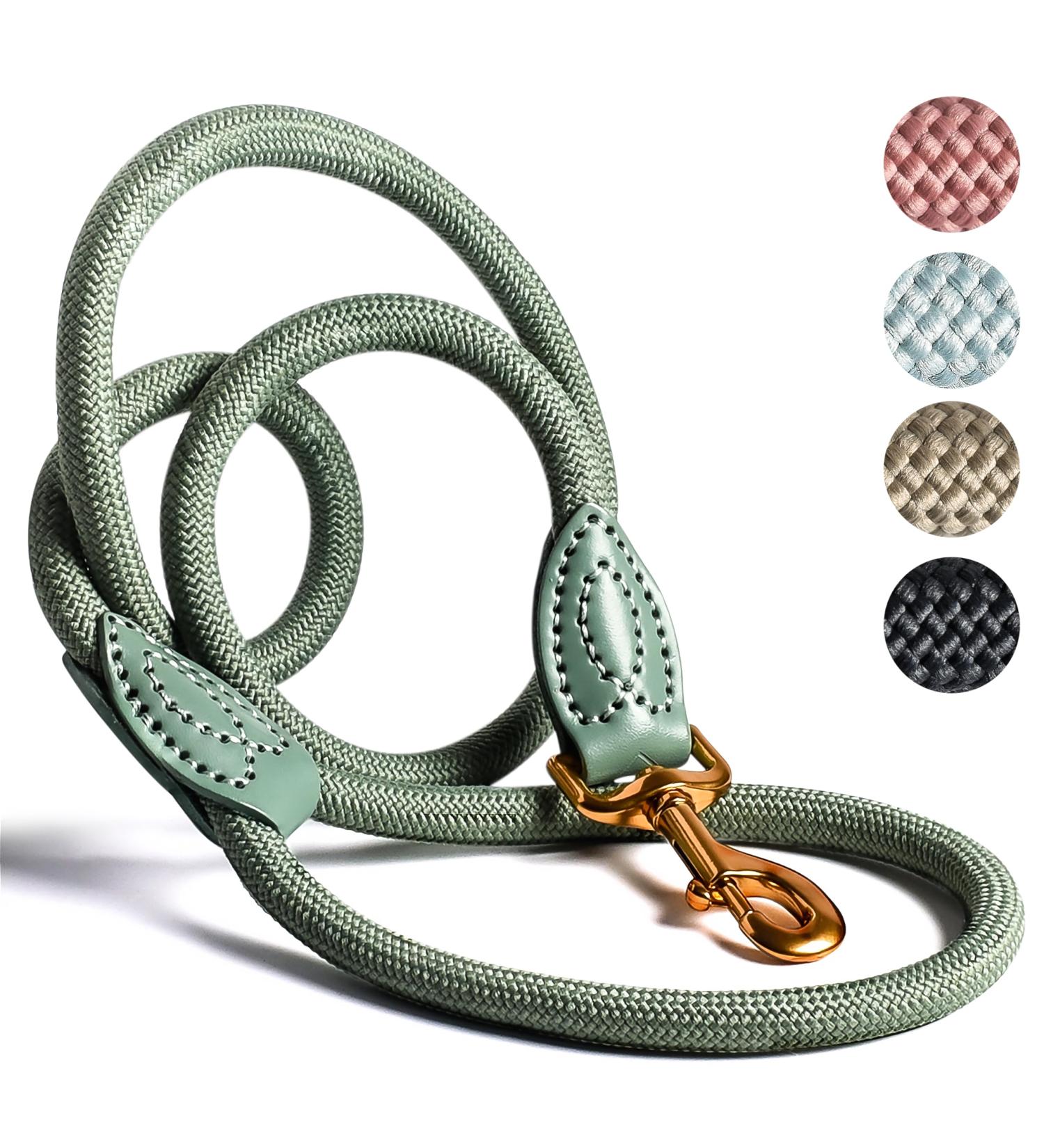 Premium 1.7m Dog Leash for Large Dogs - Durable Braided Training Rope | Sage Green - Buy Online on SooperMarket.com