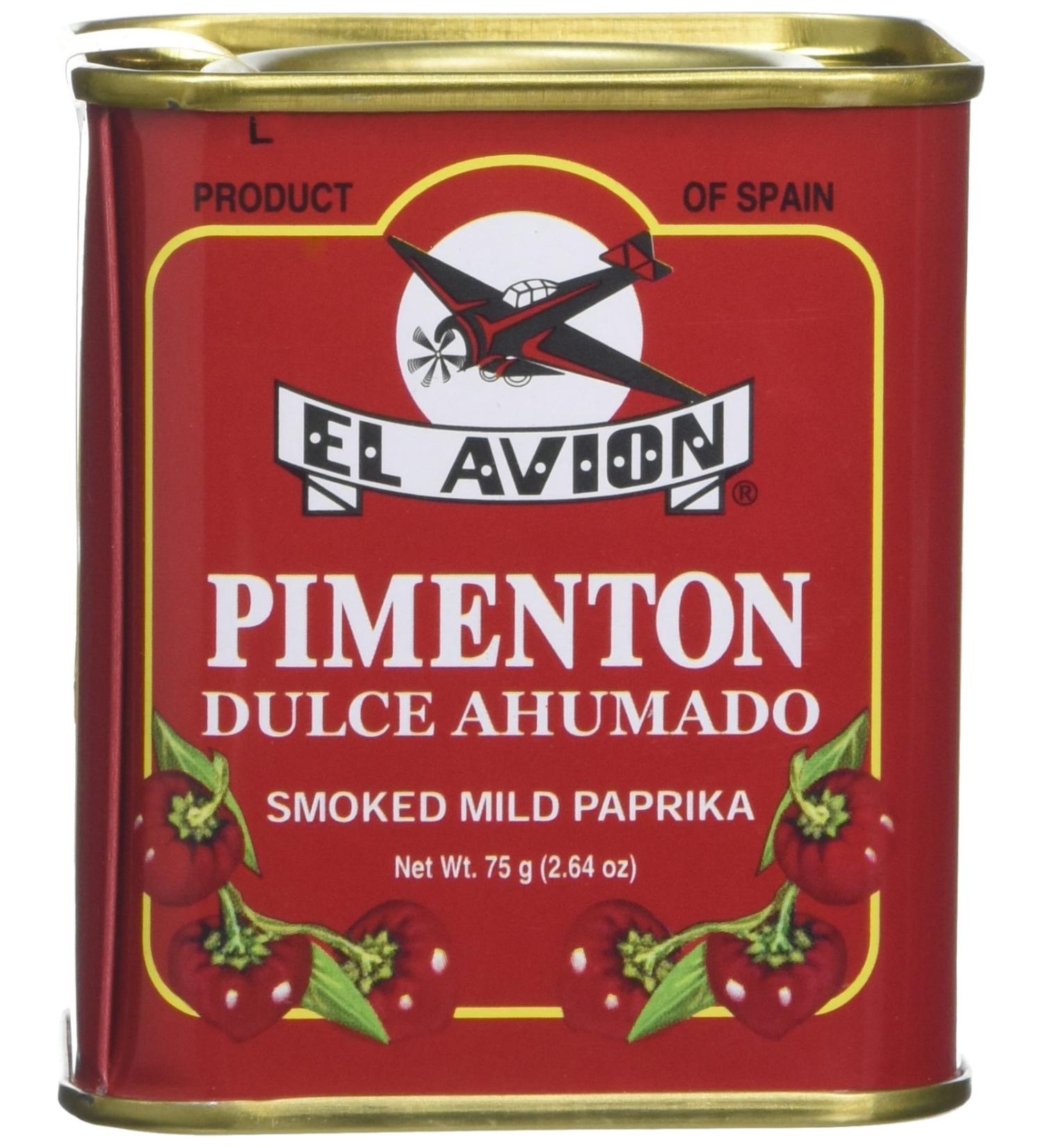 El Avion Pimenton Dulce Ahumado - Smoked Mild Paprika Red Tin 75 g 1 - Buy Online on SooperMarket.com