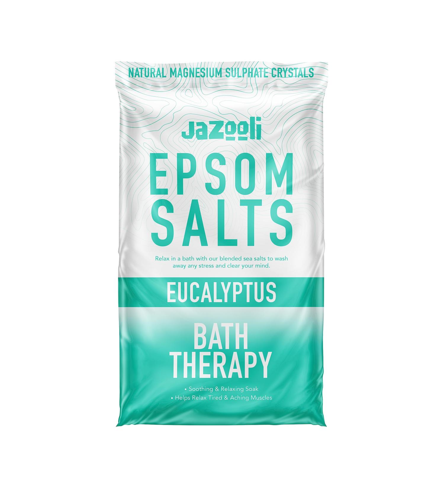 Scented Bath Epsom Salts Spa Soak Exfoliating Natural Magnesium Sulphate Crystals Muscle Aches Pains Repair Foot Feet Relieve Soothing Skin Relax 450g (Eucalyptus) - Buy Online on SooperMarket.com