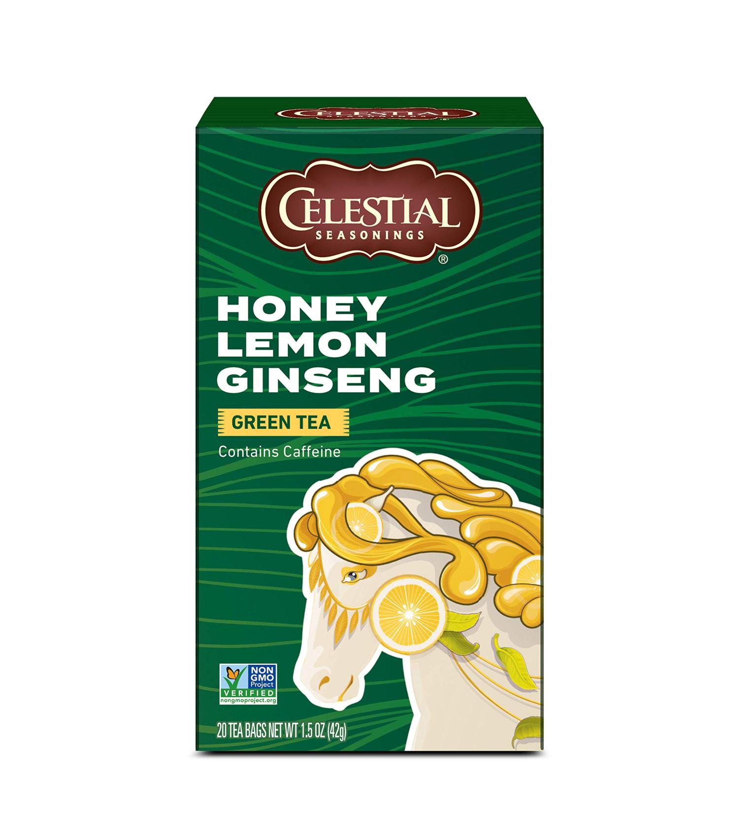 Celestial Seasonings Green Tea Honey Lemon Ginseng 20 Tea Bags - Caffeinated (Pack of 6) - Buy Online on SooperMarket.com