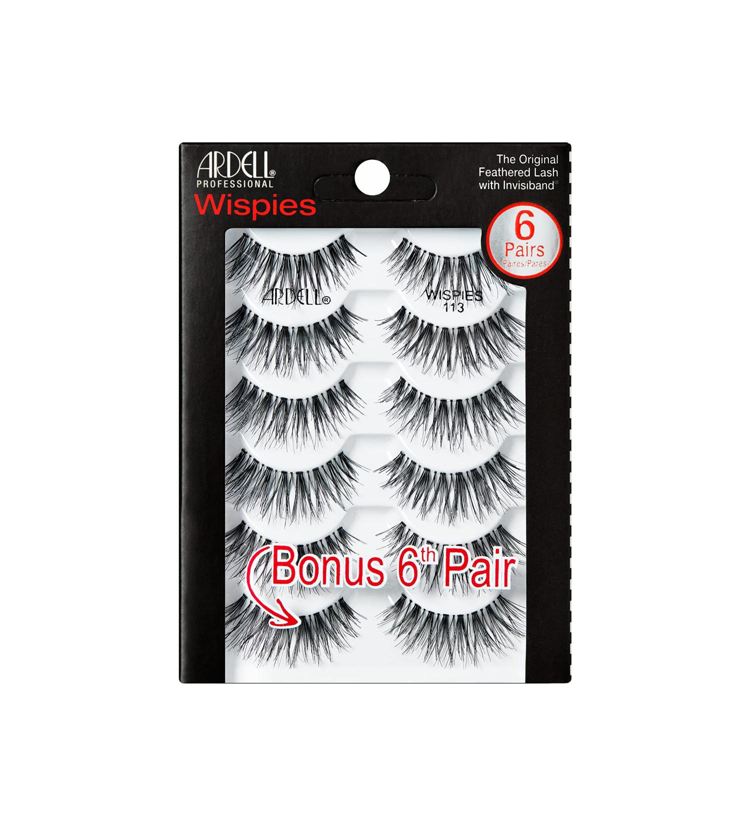 Ardell Wispies 113 Black - 6 Pairs - 1 Pack | Luxe False Eyelashes - Buy Online on SooperMarket.com