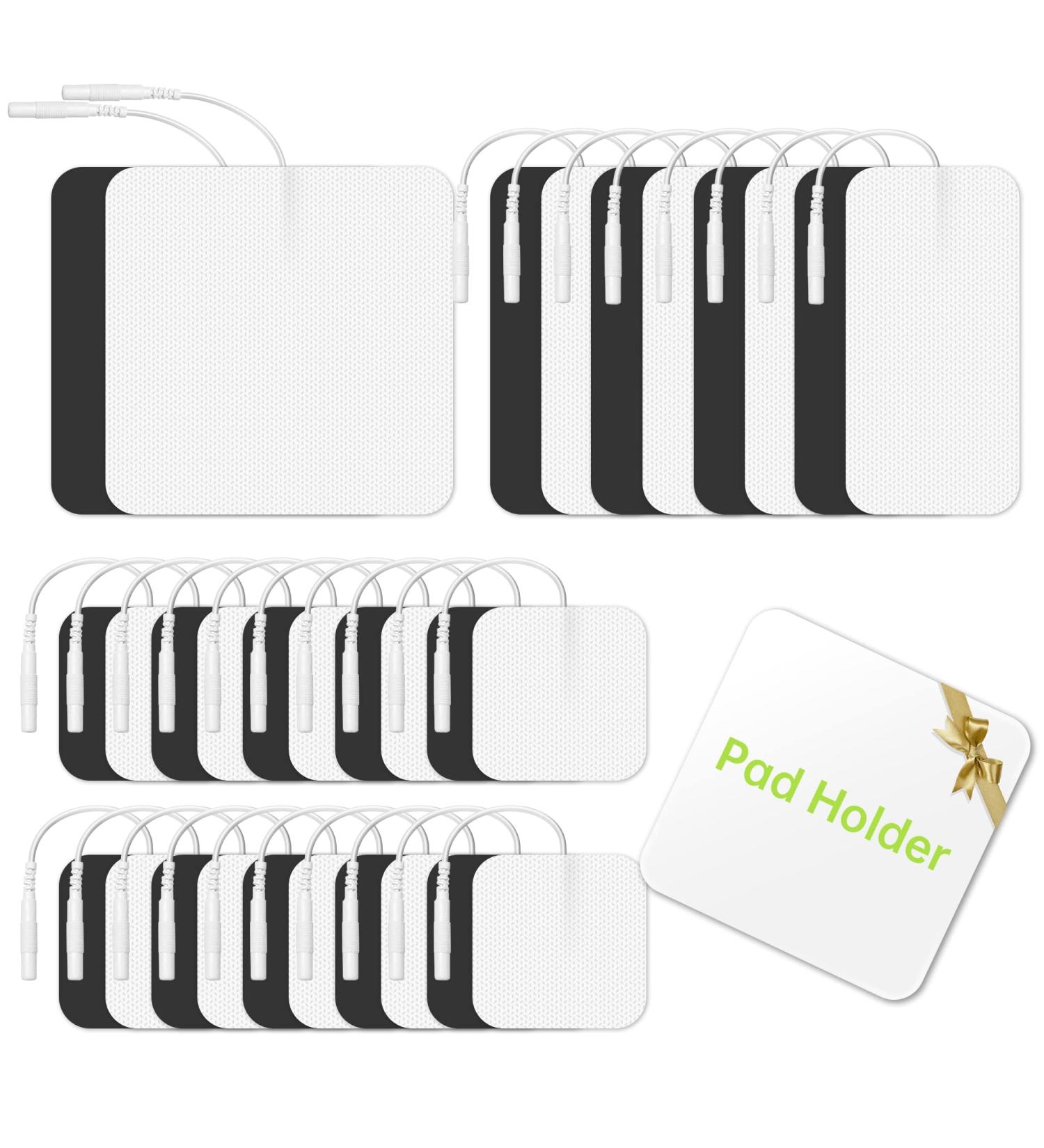 30-Pack TENS Unit Replacement Pads Set with Holder - Compatible with AUVON TENS 7000 EMS Machine - Reusable, Self-Adhesive Electrodes in Multiple Sizes (Latex-Free) - Buy Online on SooperMarket.com