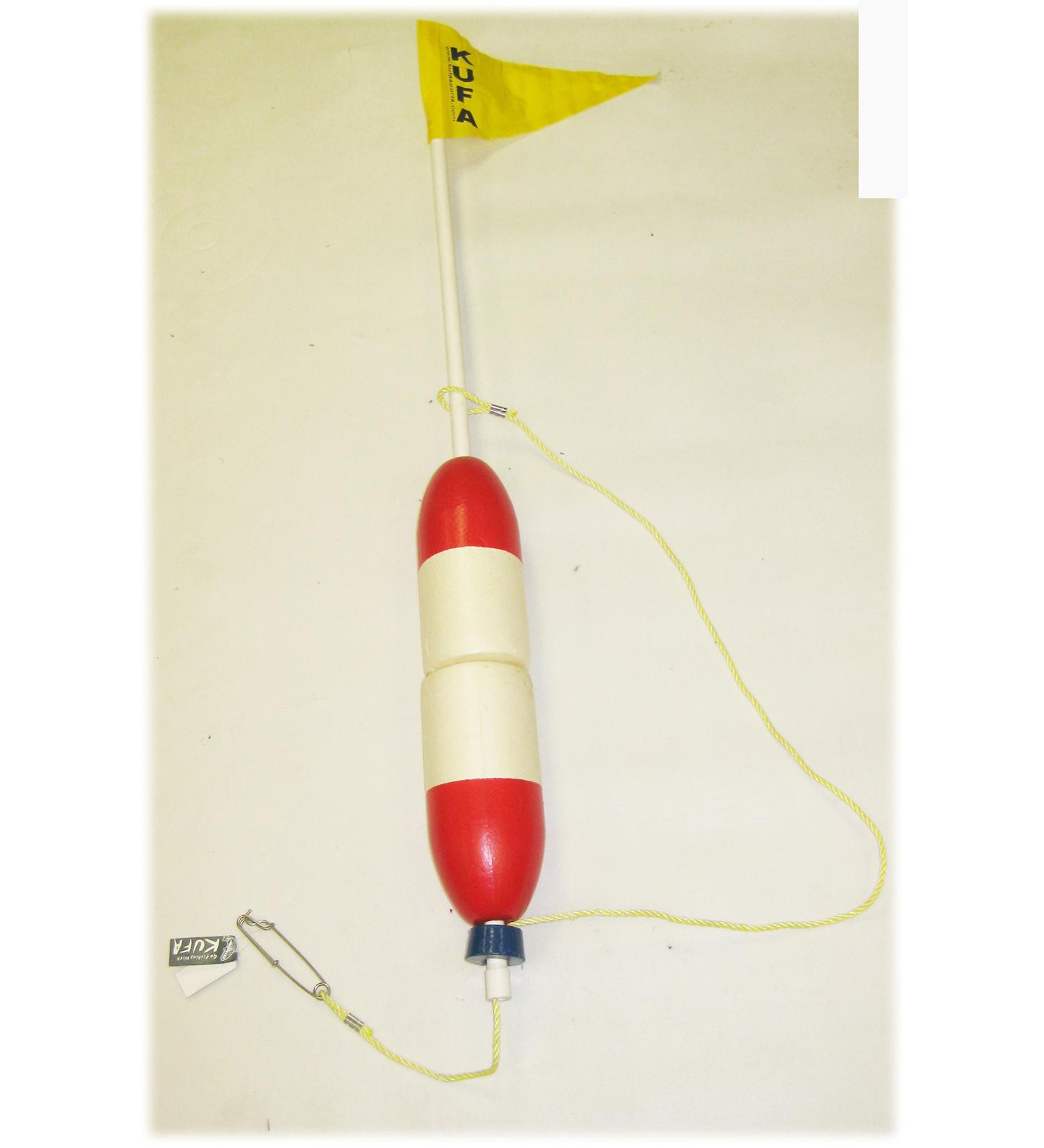 KUFA SPORTS 48" Flag Pole & 2 Piece 11" Red/White Float Combo - Buy Online on SooperMarket.com