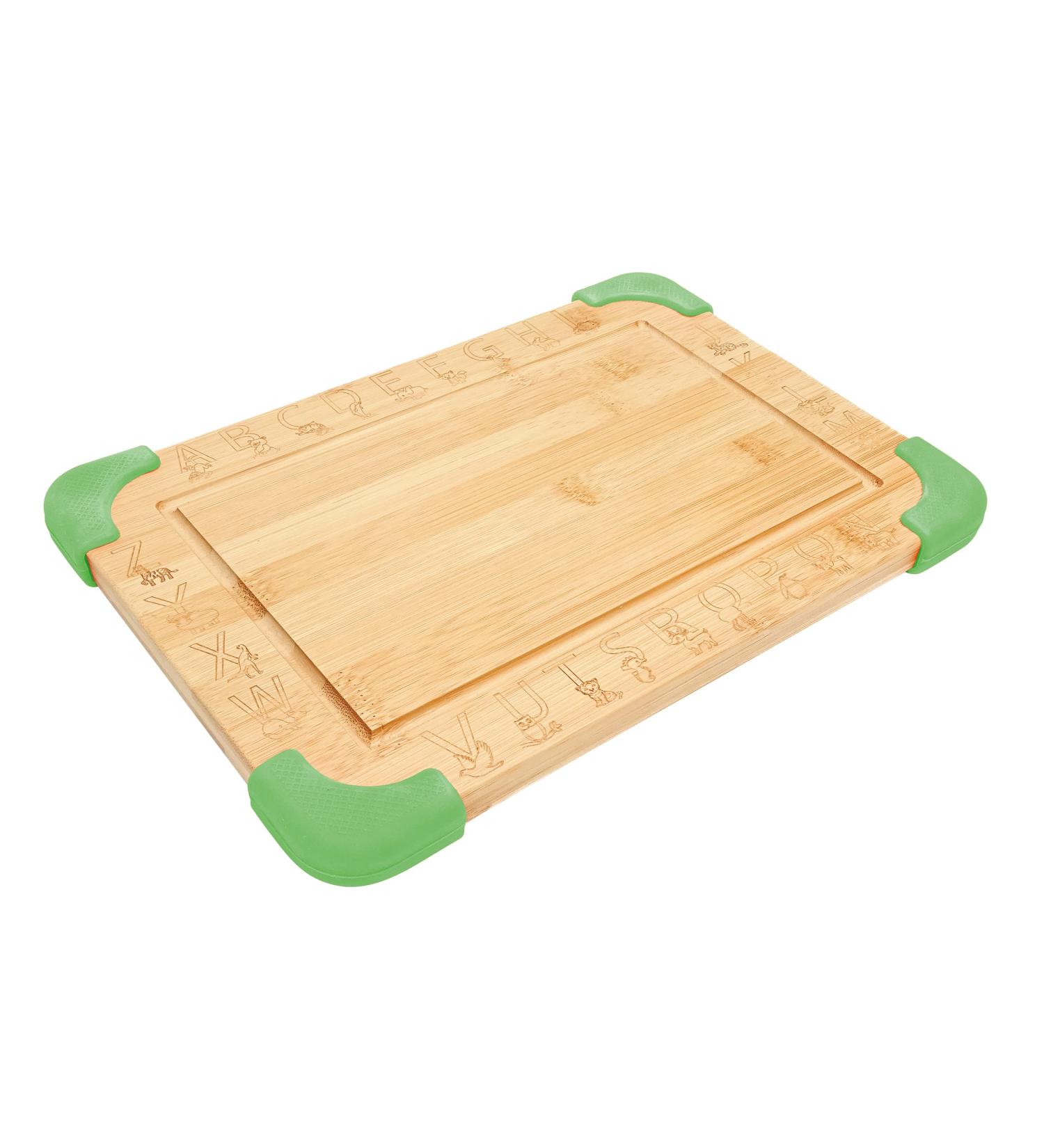 Small Fox Children's Bamboo Board - Non-Slip Animal Alphabet for Fun Learning | Eco-Friendly Gift Box - Green - Buy Online on SooperMarket.com