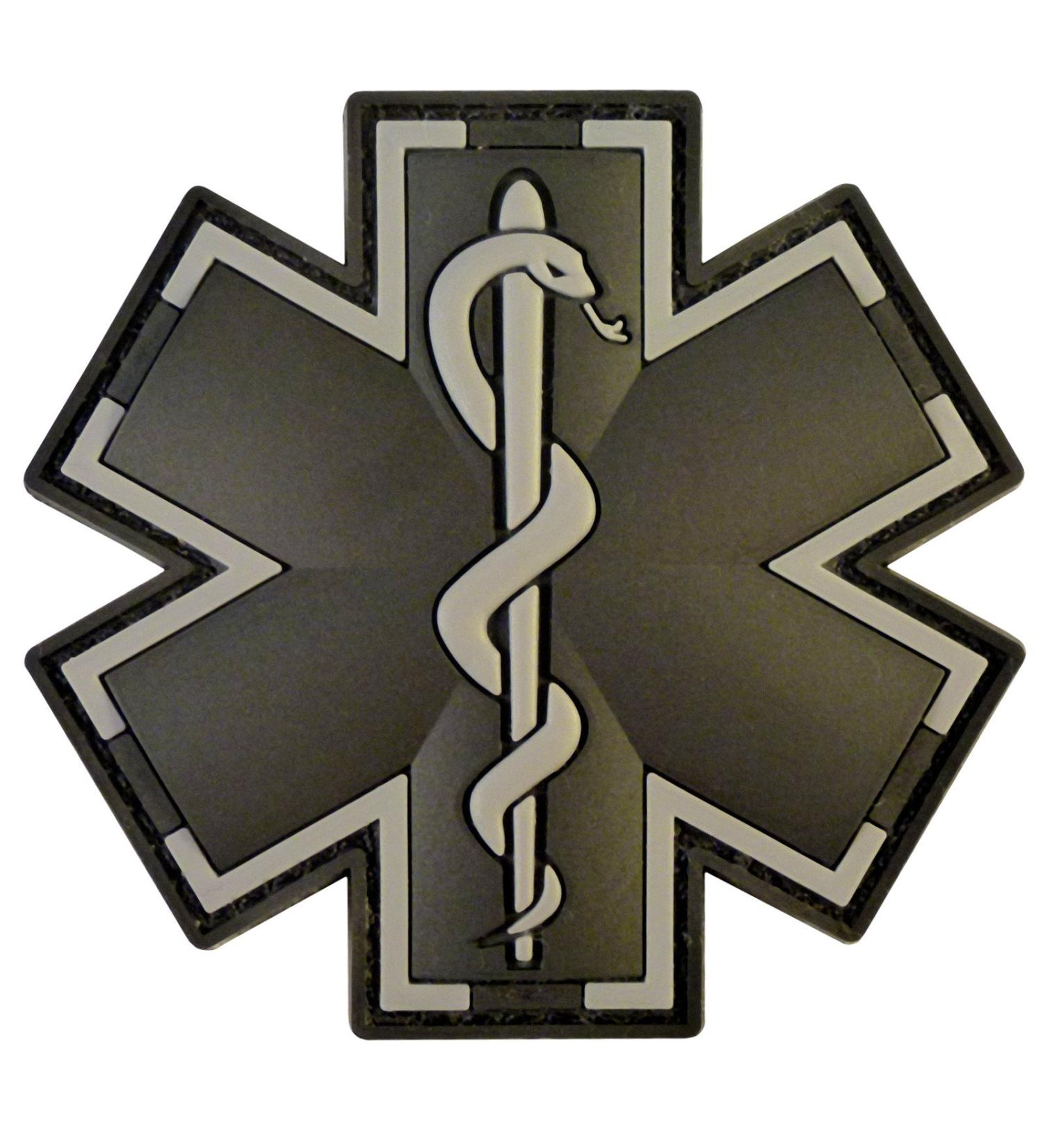 ACU Black EMS EMT Paramedic Morale Patch | Tactical PVC 3D Fastener - Buy Online on SooperMarket.com