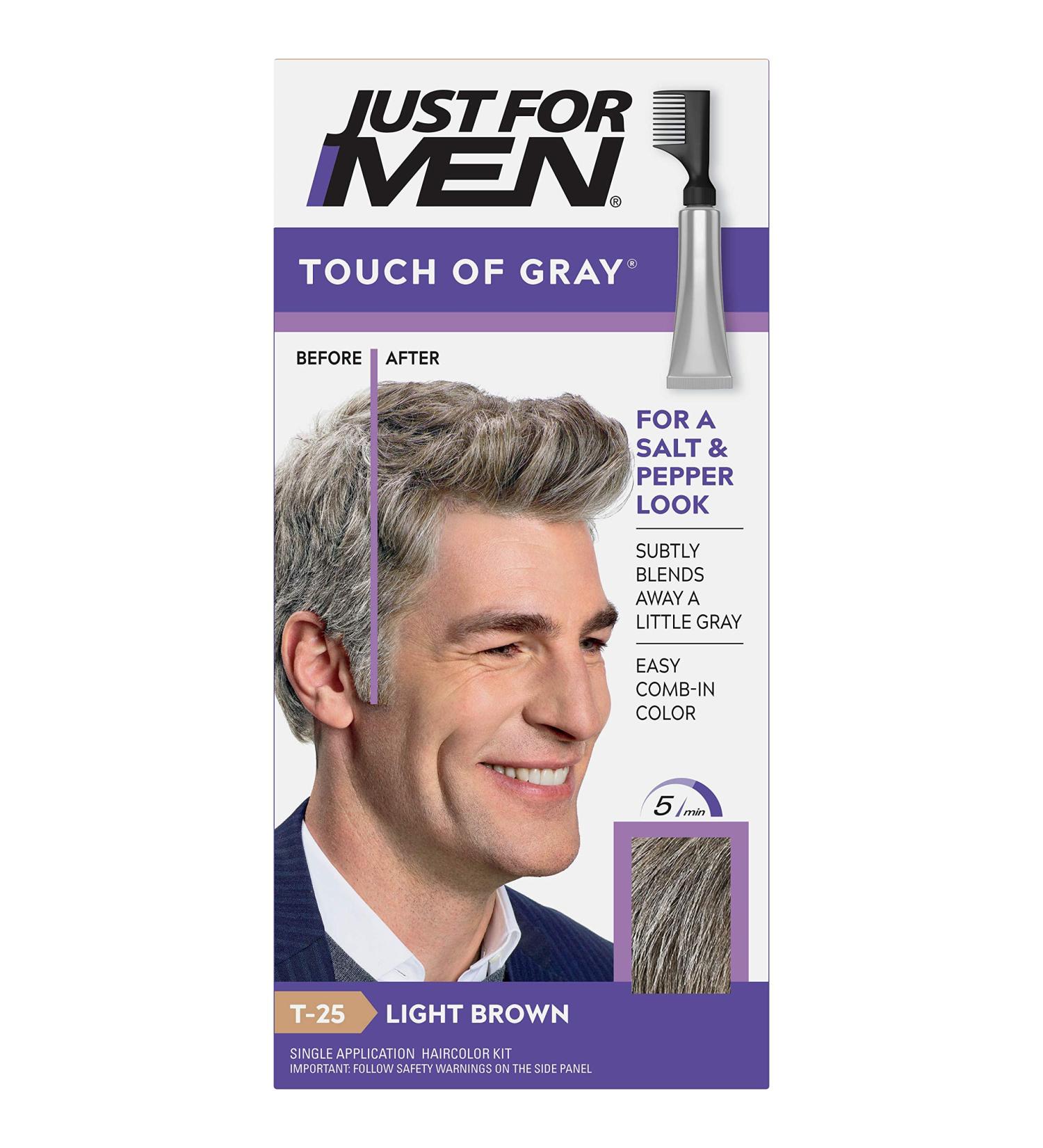Buy Touch of Gray Men's Hair Color Light Brown (Pack of 6) - International Shipping Available - Buy Online on SooperMarket.com