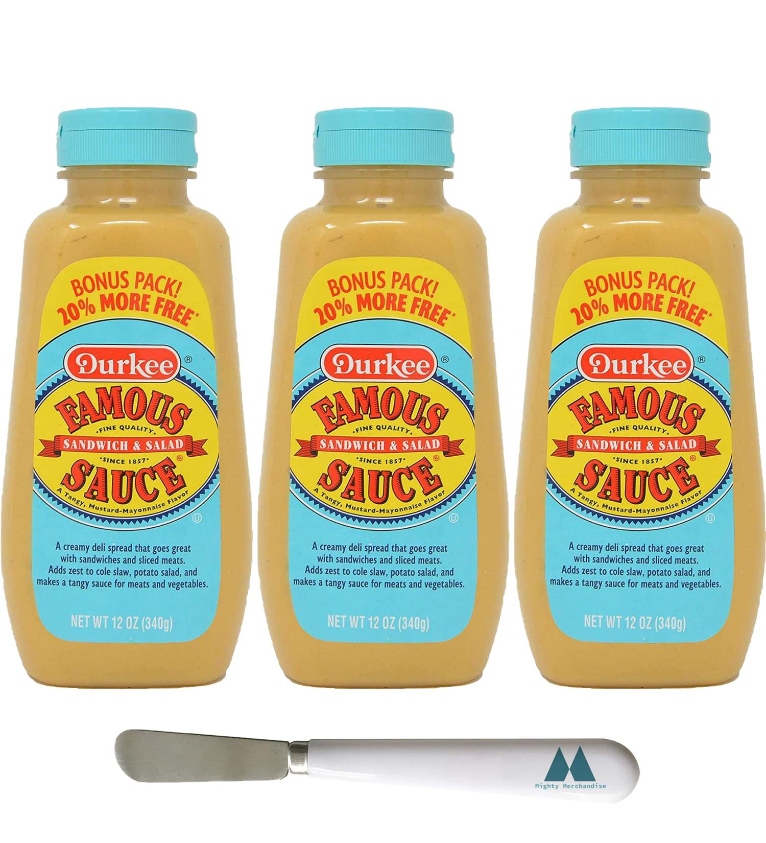 Durkee Famous Sandwich & Salad Sauce 12 oz - 3 Pack with Mighty Merchandise Spread Tool - Buy Online on SooperMarket.com