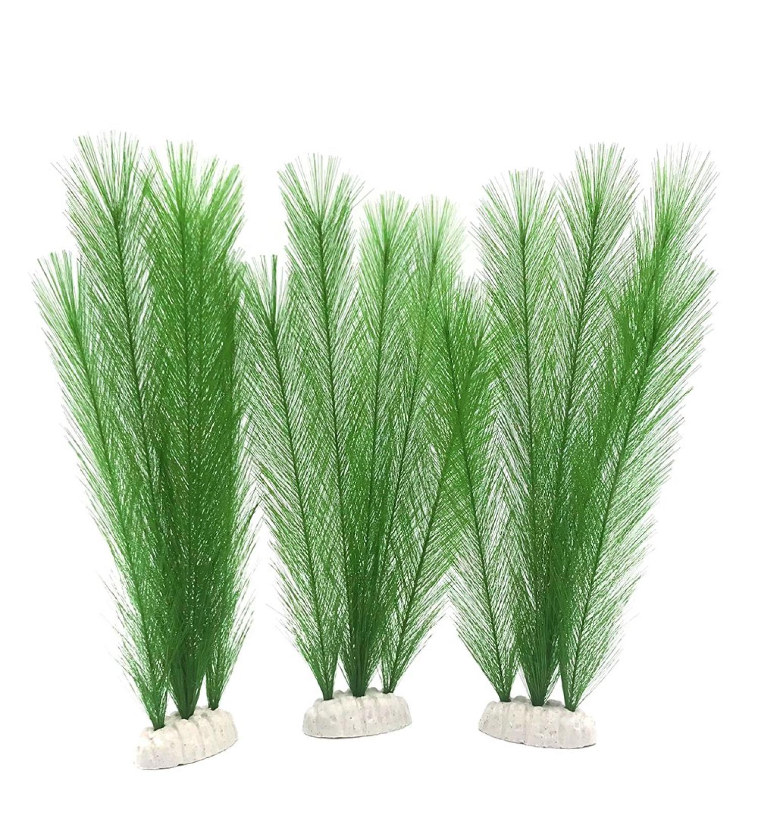 Begondis Aquarium Decorations - Artificial Green Aquatic Plants | Safe Silk & Plastic Plants for Fish & Pets | 30cm - Buy Online on SooperMarket.com