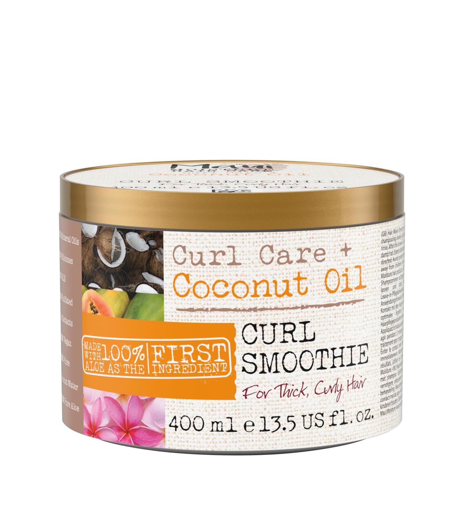 Maui Moisture Curl Care Hair Mask - Coconut Oil & Papaya Extract | Moisturizing Curl Smoothie for Curly Hair (400ml) - Buy Online on SooperMarket.com