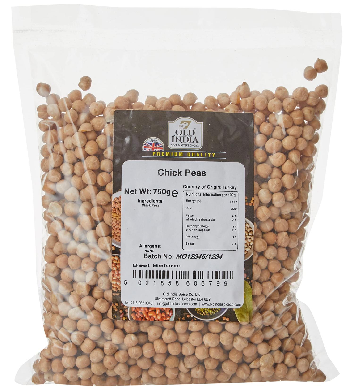 Old India Chick Peas 750g - Premium Quality, 100% Natural (Pack of 1) - Buy Online on SooperMarket.com