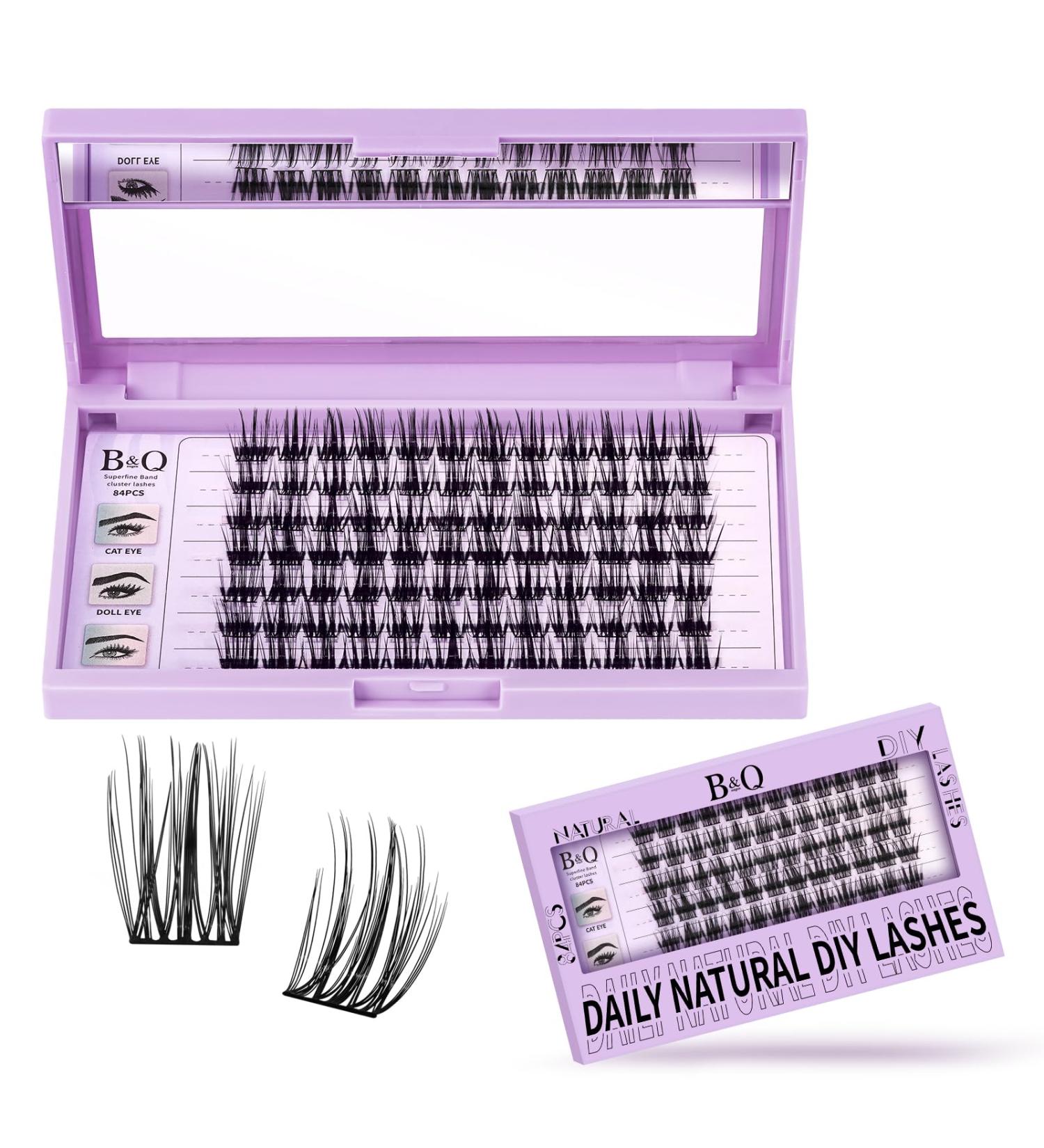 84 PCs Individual Eyelash Extensions - Z15 B&C DIY Lash Clusters for Beginners & Reusable Lashes at Home - D-10 mm - Buy Online on SooperMarket.com