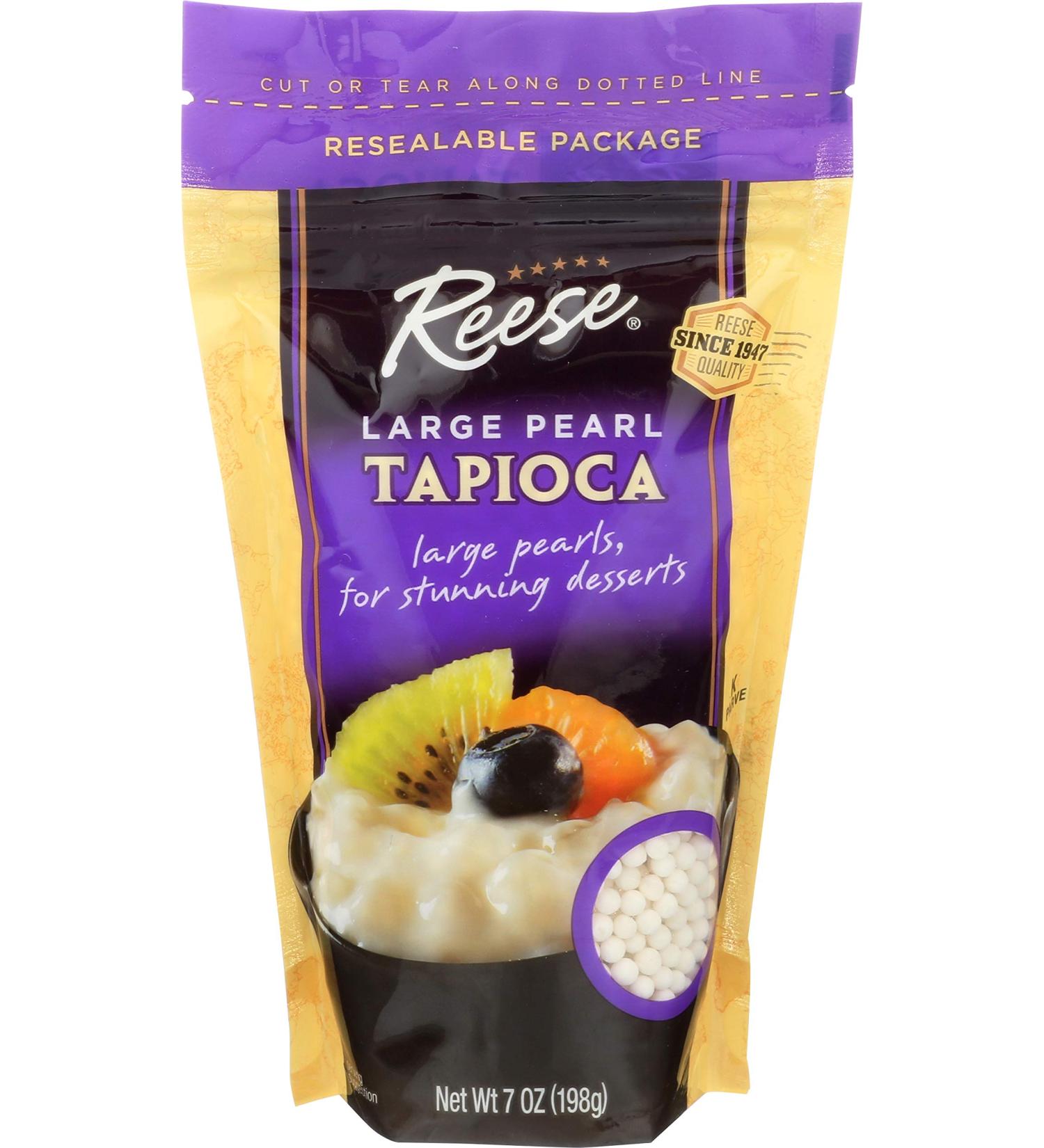 Reese Large Pearl Tapioca 7 oz - Pack of 6 - Premium Quality Tapioca Pearls - Buy Online on SooperMarket.com