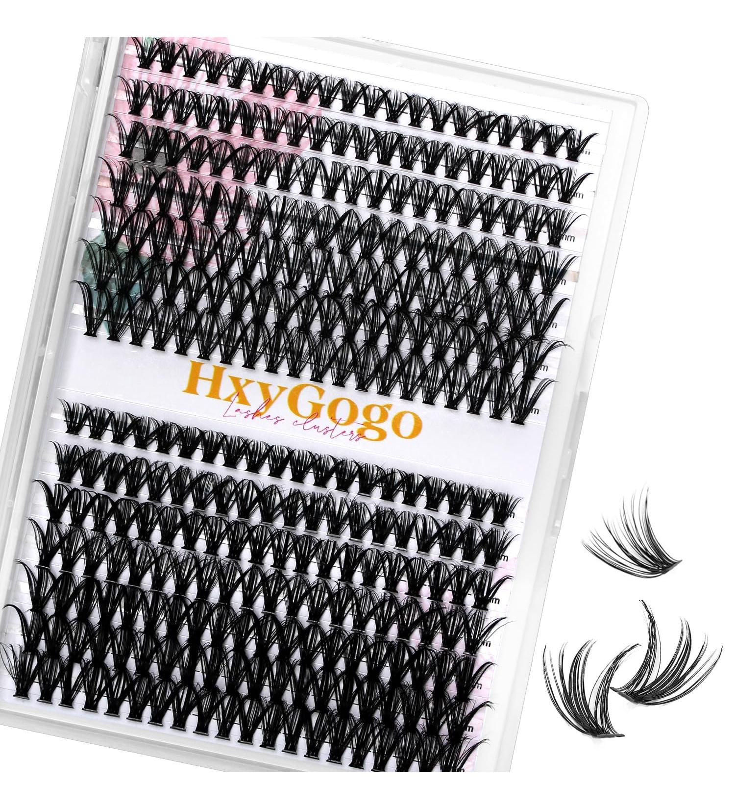 HxyGogo Wispy Fluffy Lash Clusters DIY Eyelash Extensions 280 pcs - 8-16MM D Curl Individual Lashes for Natural Look, Reusable 40D-50D Cluster - Buy Online on SooperMarket.com