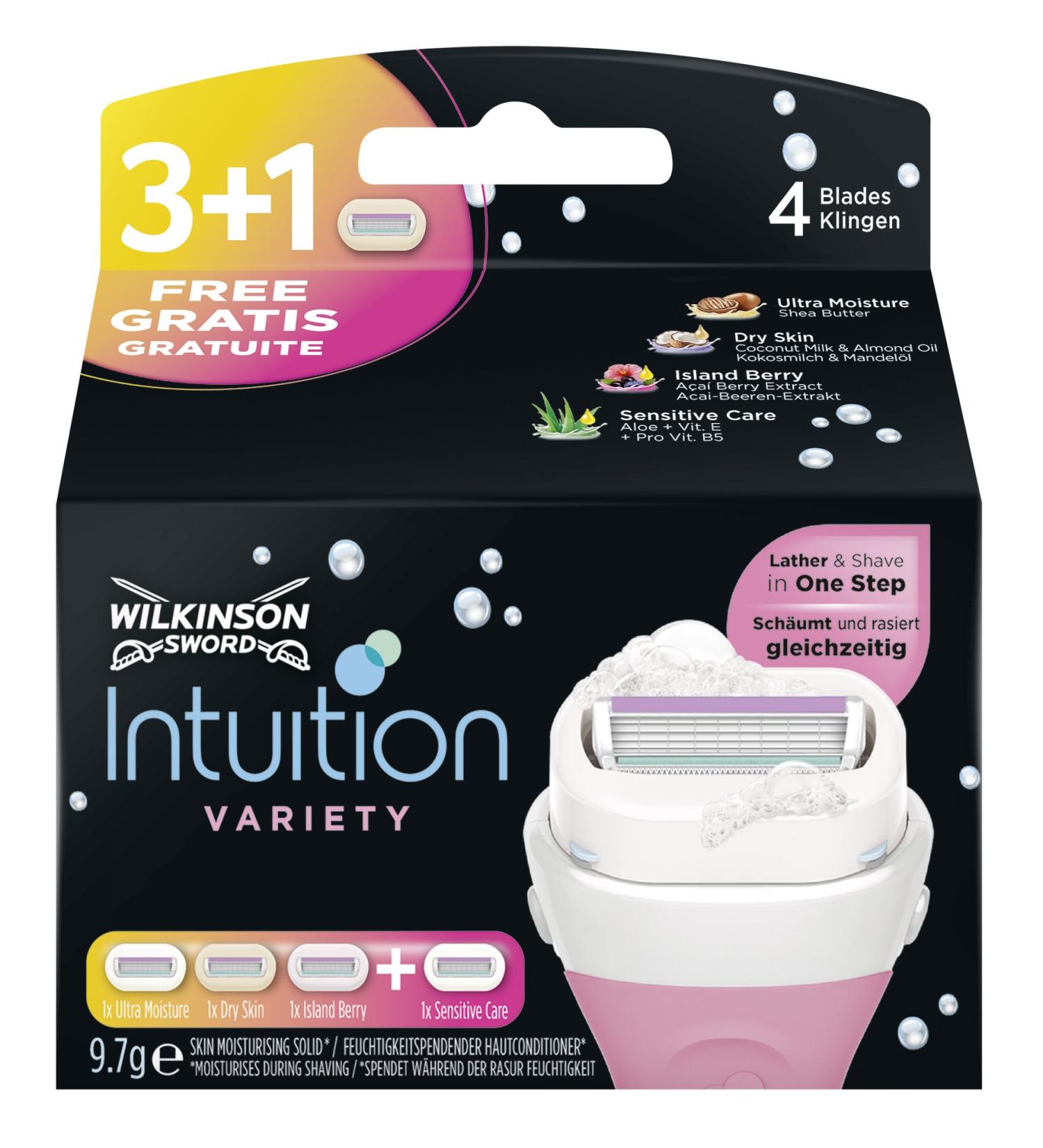 Buy Wilkinson Sword Intuition Summer Variety Razor Blades for Women - 3 + 1 Pack | Fast International Shipping - Buy Online on SooperMarket.com