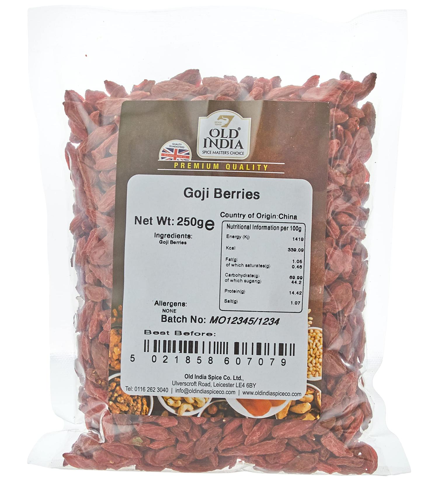 Old India Goji Berries 250g - Buy Online on SooperMarket.com