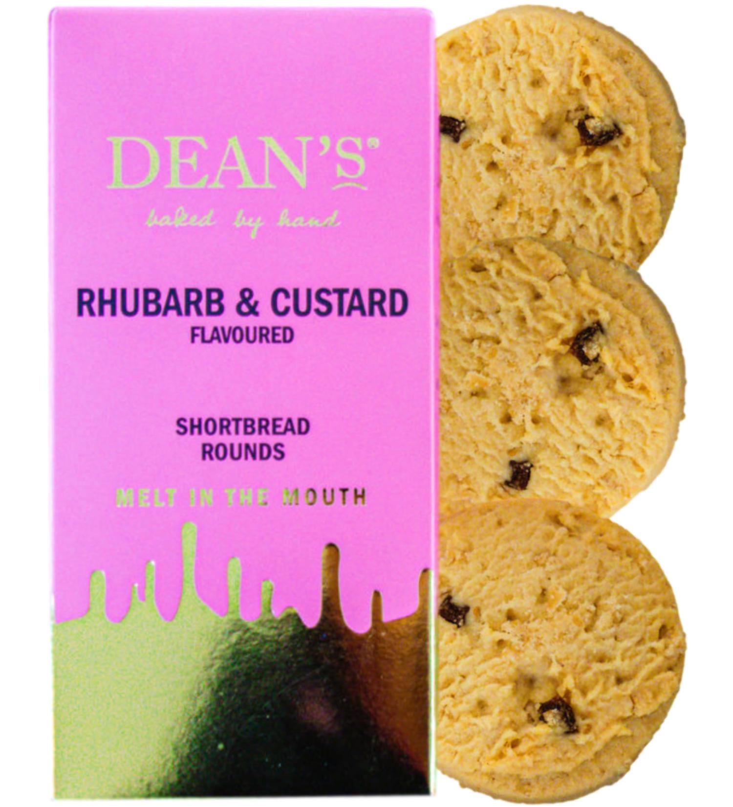 Deans Scottish Butter Shortbread Biscuits - 150g Luxury Gift Box - Rhubarb & Custard Flavor - Buy Online on SooperMarket.com