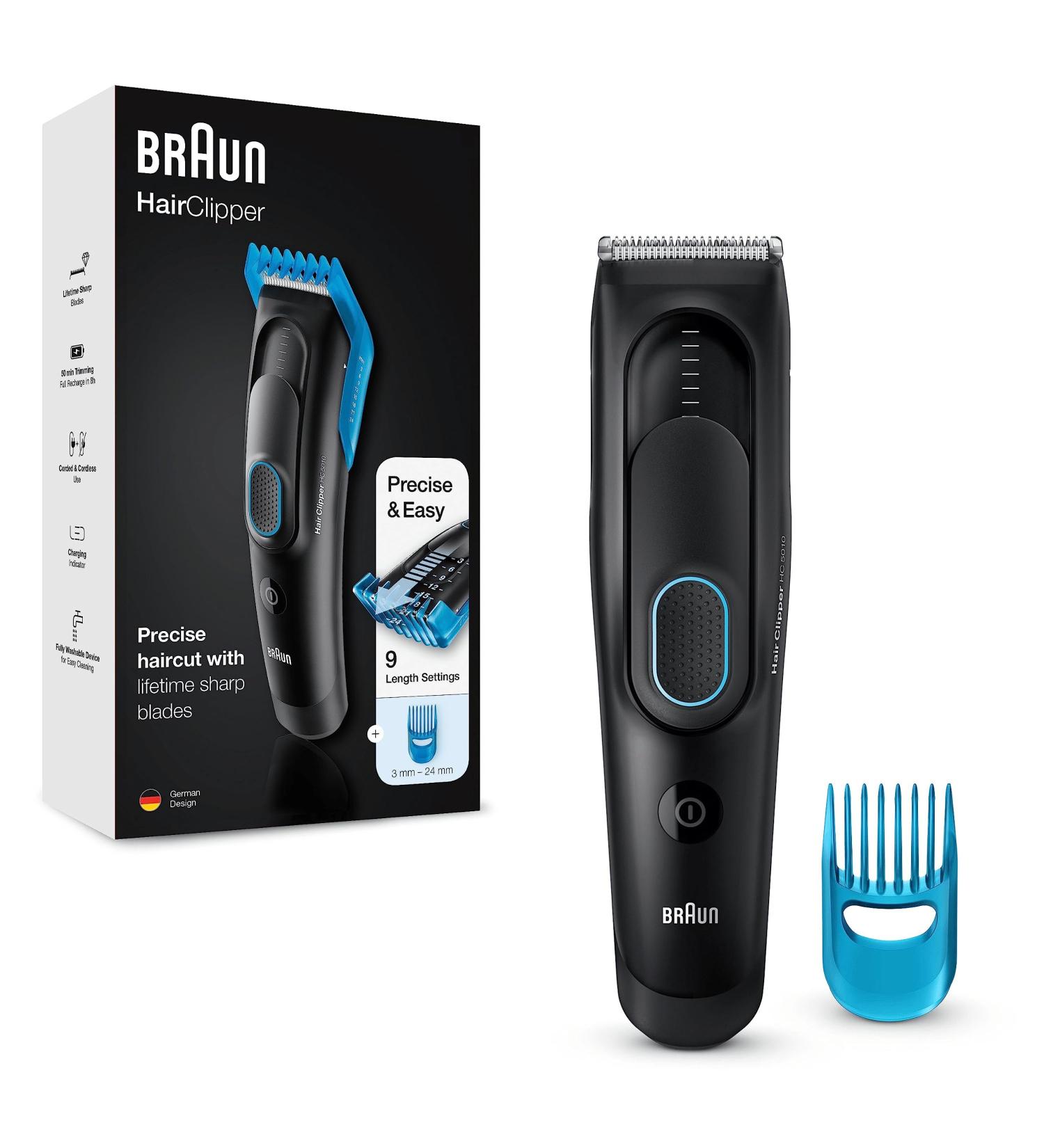 Braun Hair Clipper HC5010 - 9 Lengths | Precision Haircutting - Buy Online on SooperMarket.com