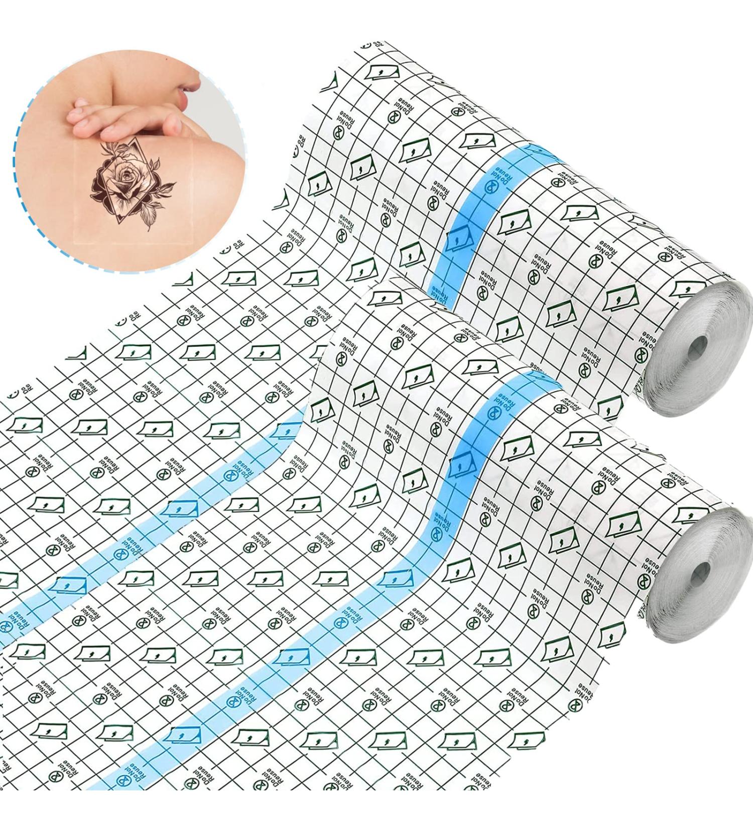 Serfeymi Tattoo Aftercare Waterproof Bandage | Tattoo Cover Up Tape | Transparent Film Dressing | Second Skin Bandage | 2 Rolls - Buy Online on SooperMarket.com