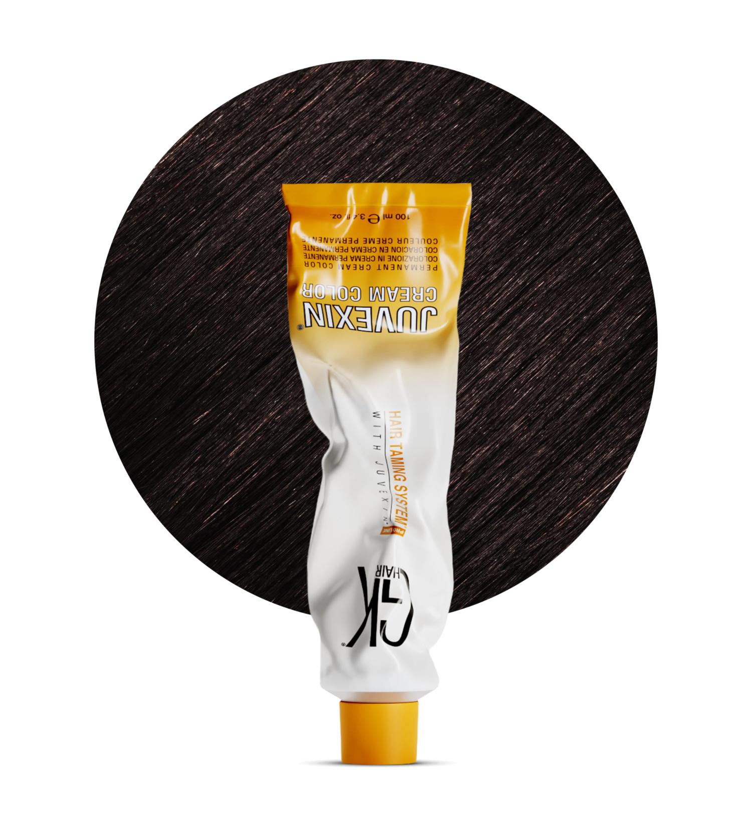 GK HAIR Global Keratin Professional Hair Color Cream - Long Lasting Nourishing Natural Dye - Coffee 4.93 - 100ml International Shipping - Buy Online on SooperMarket.com