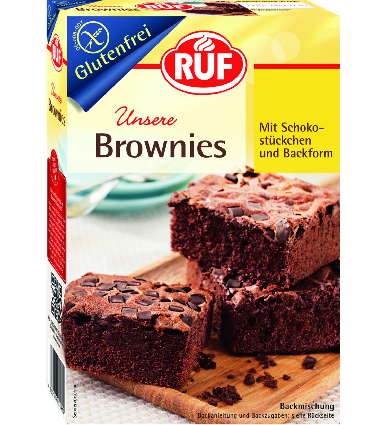 Gluten-Free Chocolate Brownies with Chocolate Pieces - Vegan & Delicious 8 Pack (420g) | Perfect for Celiac Disease | Order Internationally - Buy Online on SooperMarket.com