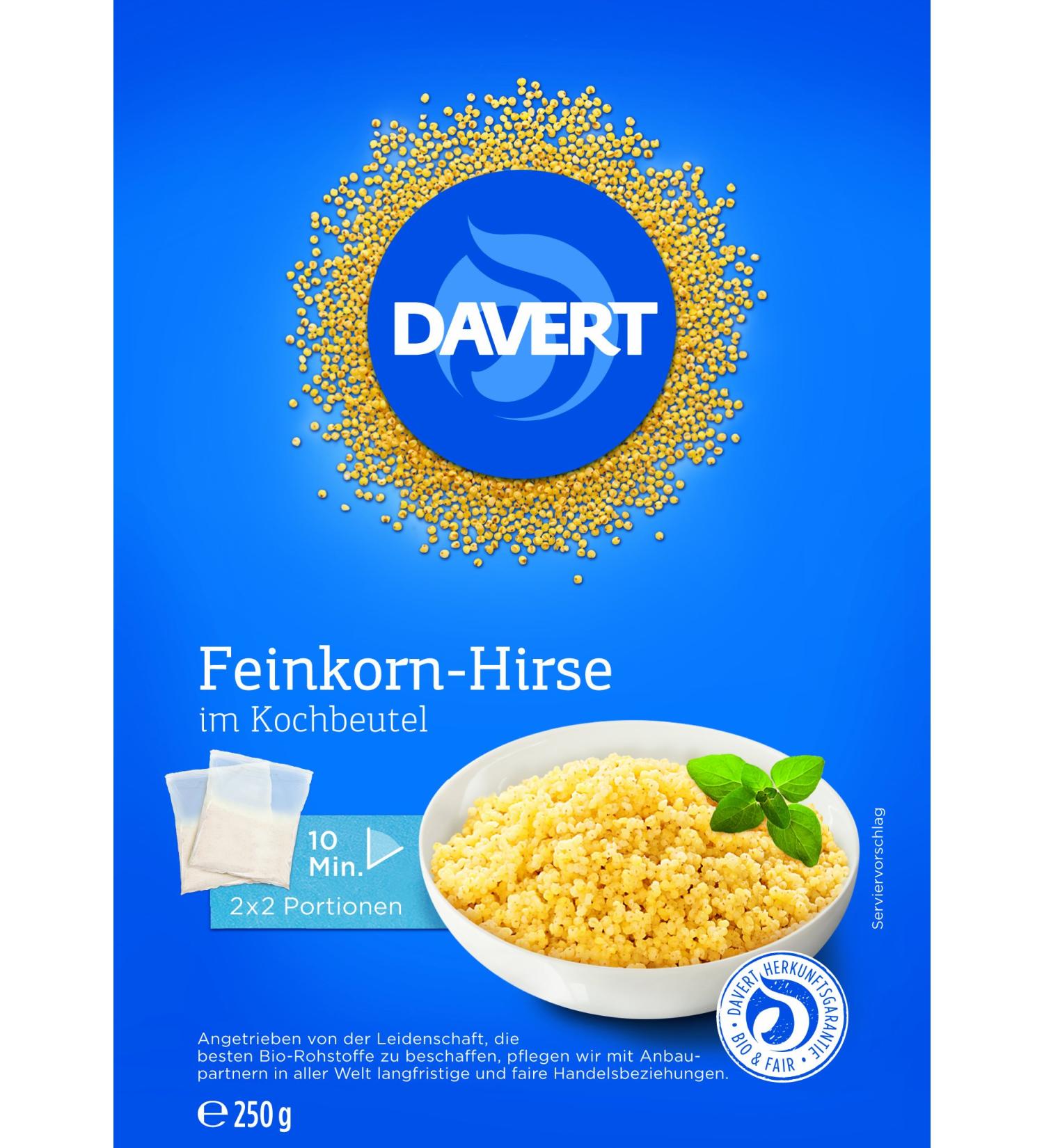 Buy Davert Organic Fine Grain Millet in Cooking Bag - Pack of 6 (6 x 250g) | International Shipping Available - Buy Online on SooperMarket.com