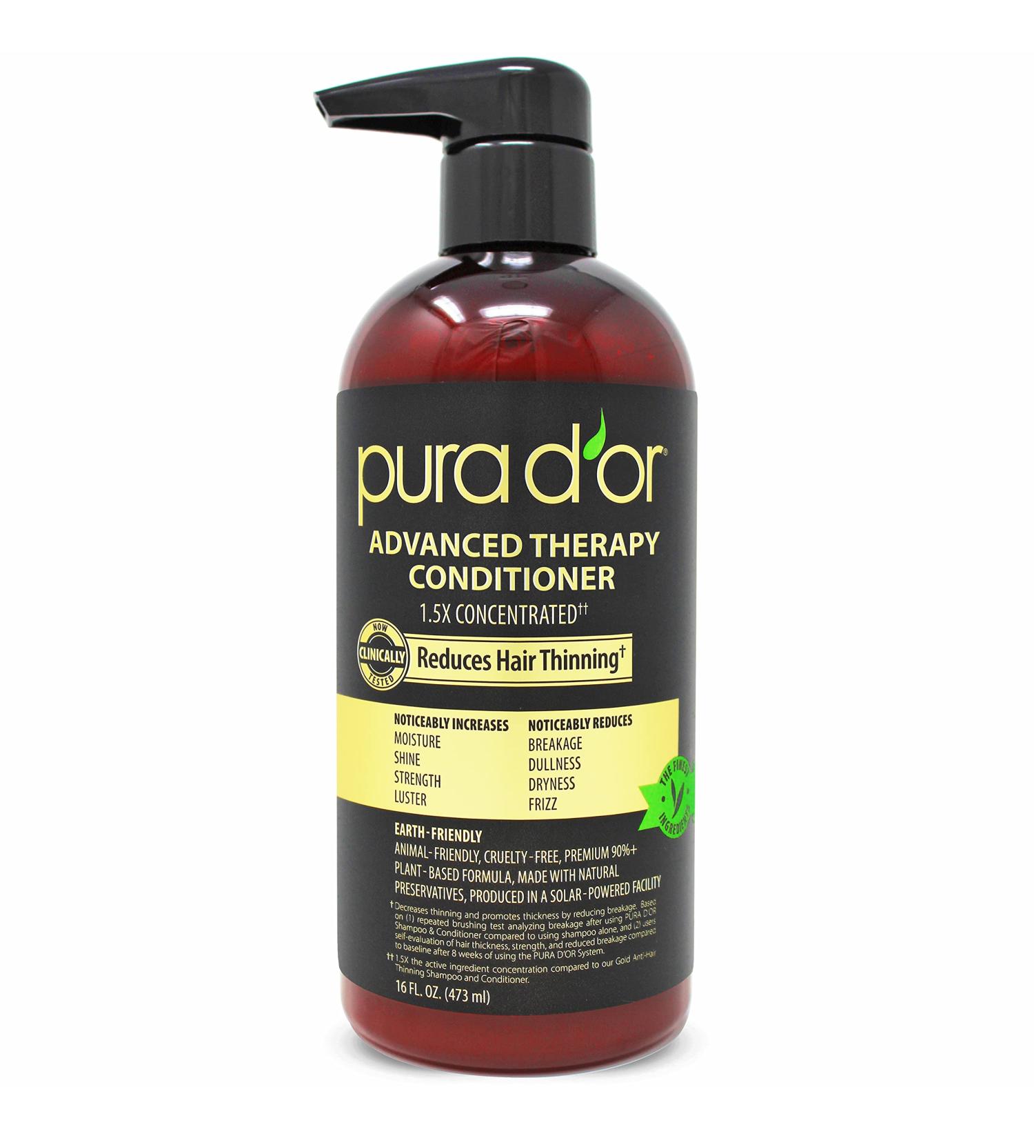 PURA D'OR Advanced Therapy Conditioner with Argan Oil & Biotin - 16 fl oz - For Men & Women - Sulfate-Free - Buy Online on SooperMarket.com
