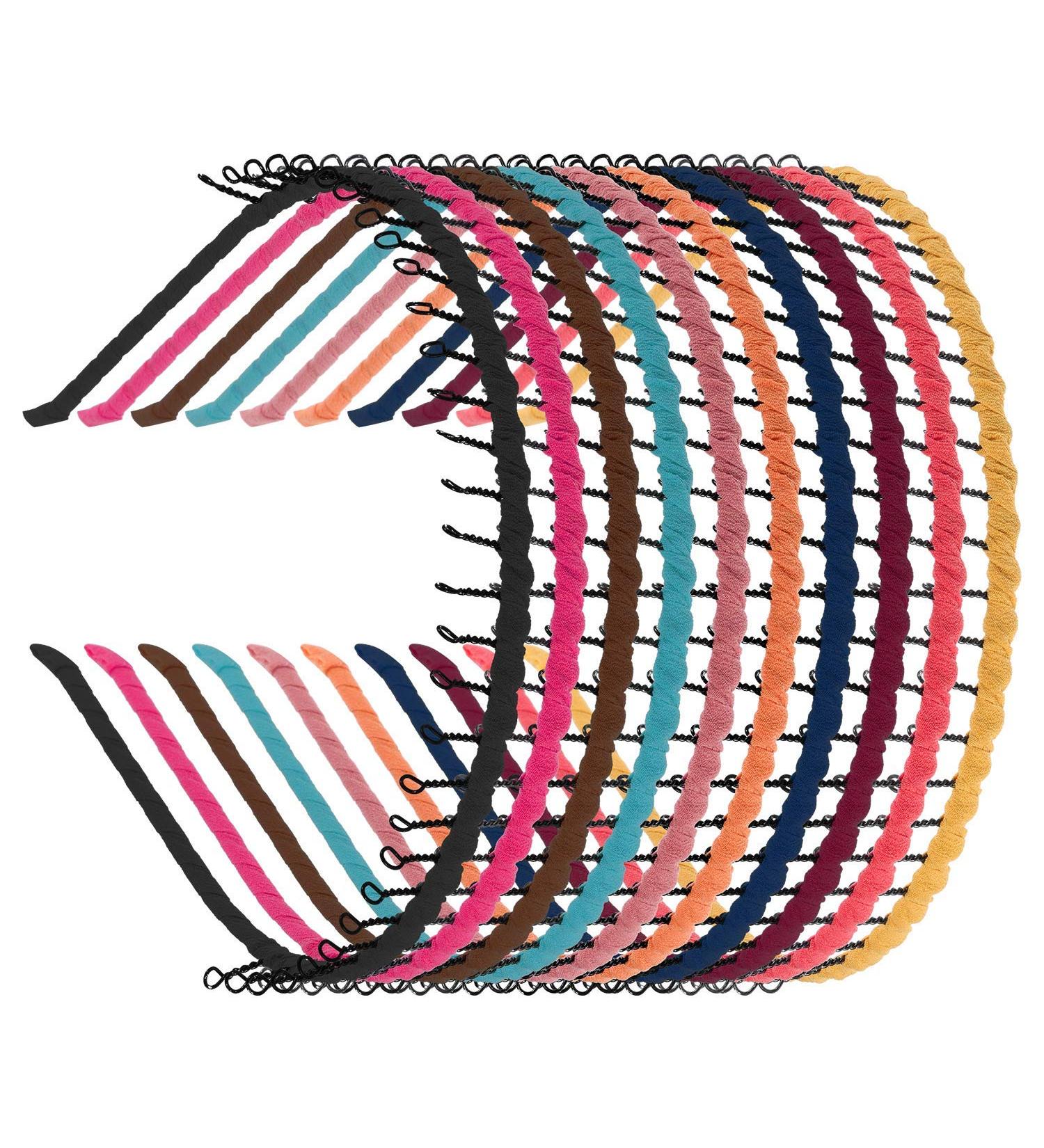 Quesuc 10 Pieces Unisex Metal Teeth Comb Hair Hoop Hairband Headband Hair Accessories Multicolor - Buy Online on SooperMarket.com