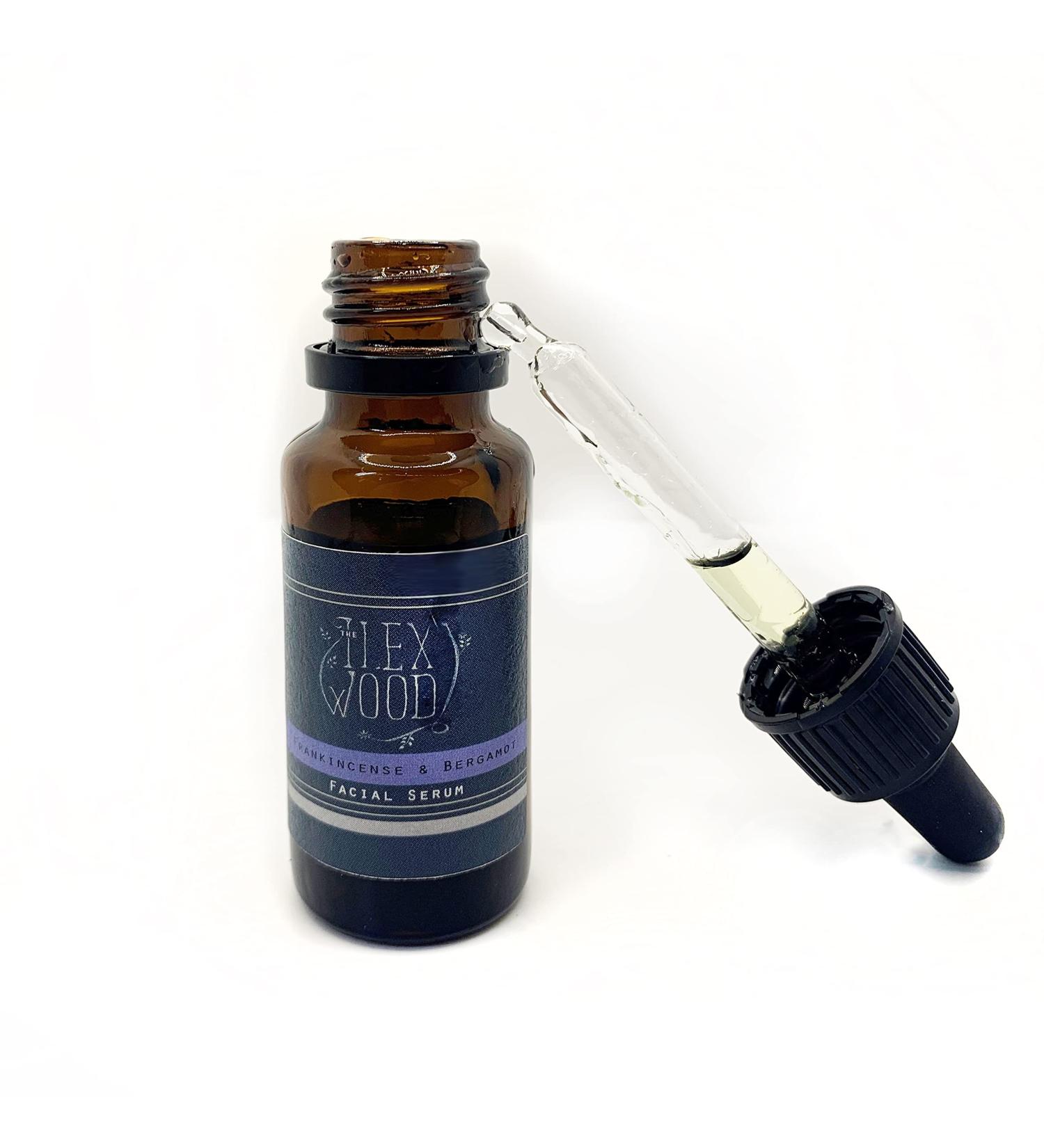 The Ilex Wood - Frankincense and Bergamot Facial Serum - 100% Natural handmade Vegan Moisturising for both Men & Women Cruelty Free Anti Ageing Wrinkle and Line Reducing Ingredients. 20ml - Buy Online on SooperMarket.com