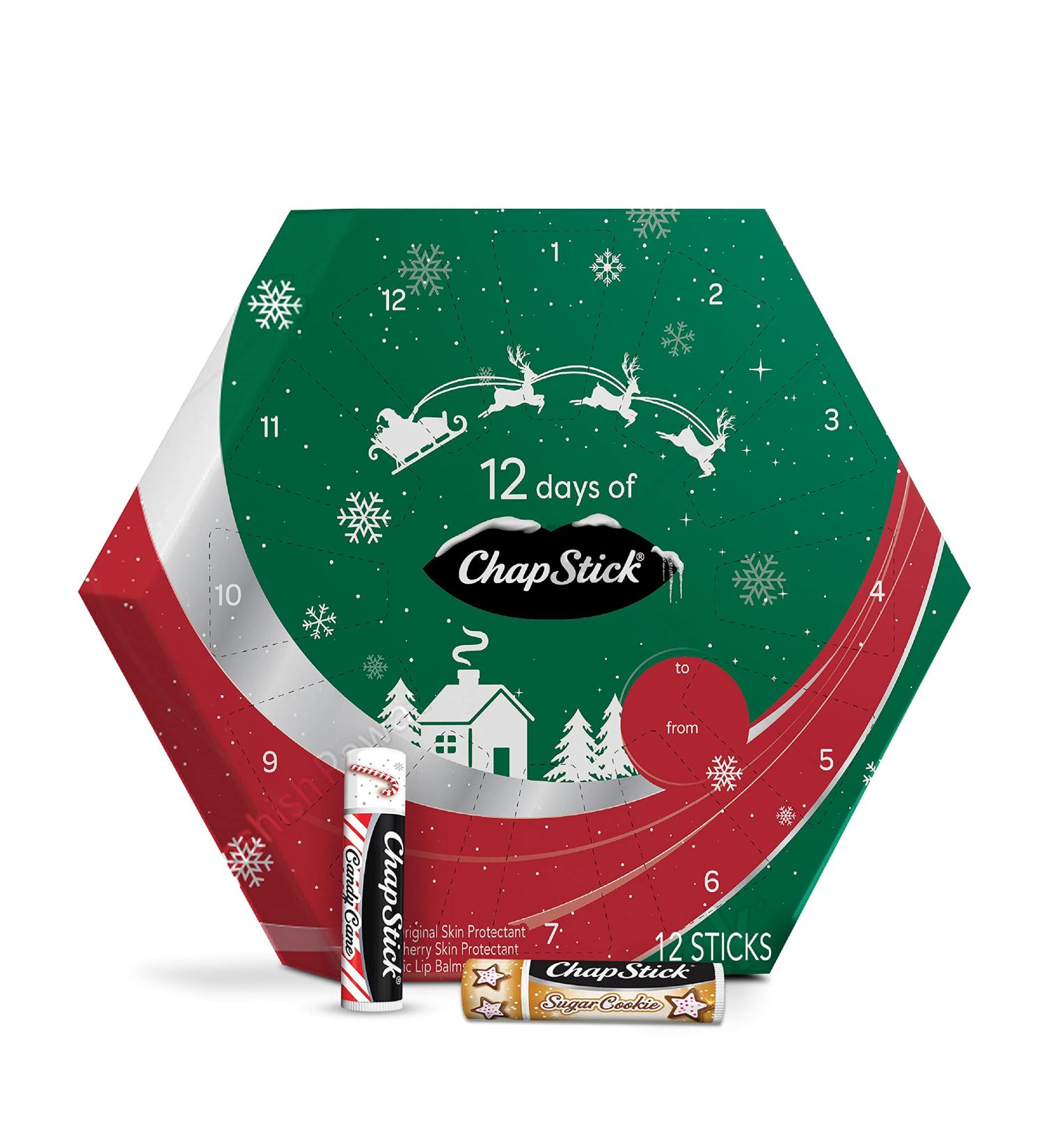 ChapStick Holiday Advent Calendar Lip Balm Gift Set - 12 Days of Lip Care (Pack of 1) - Buy Online on SooperMarket.com