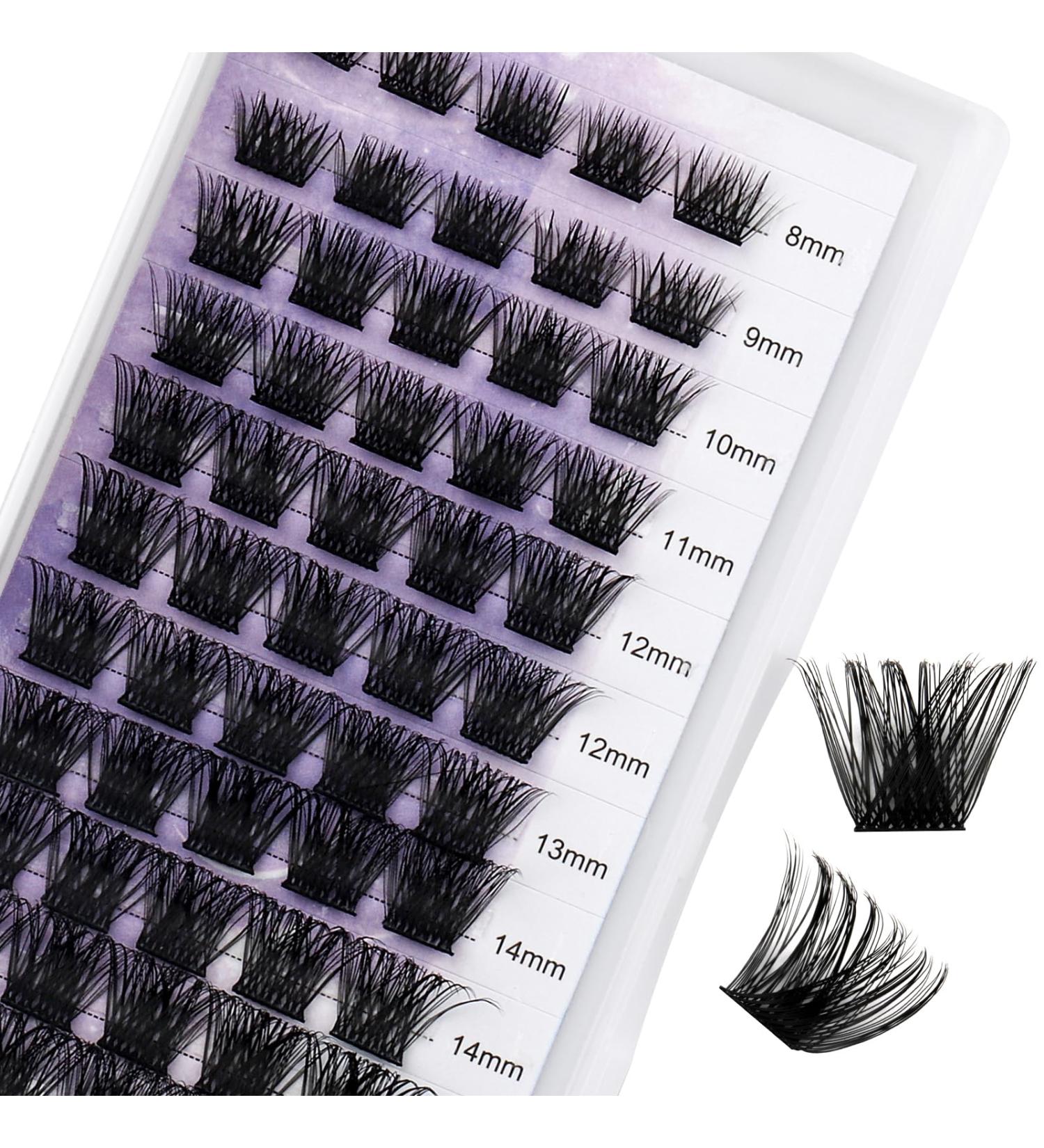 Soft Wispy D Curl 0.07mm Cluster Lashes 8-16mm Mix - DIY Individual Eyelash Extensions - Buy Online on SooperMarket.com