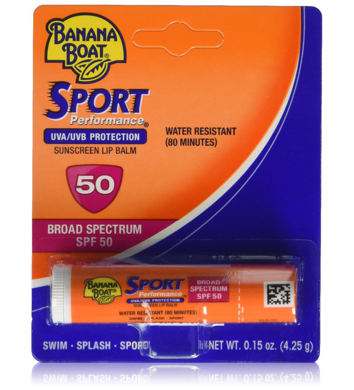 Banana Boat Sport SPF 50 Sunscreen Lip Balm 6-Pack - Sun Protection for Active Lifestyles - Buy Online on SooperMarket.com