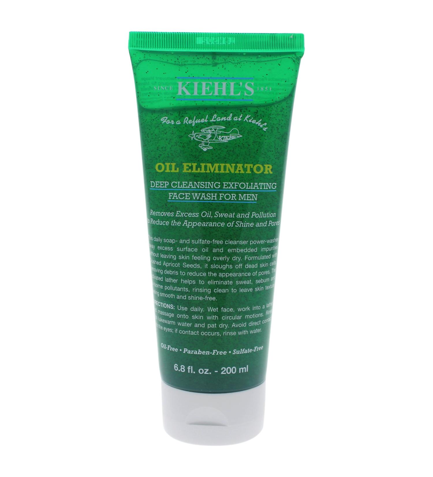 Kiehl's Men's Oil Eliminator Deep Cleansing Exfoliating Face Wash - Apricot - 6.8 oz - Buy Online on SooperMarket.com