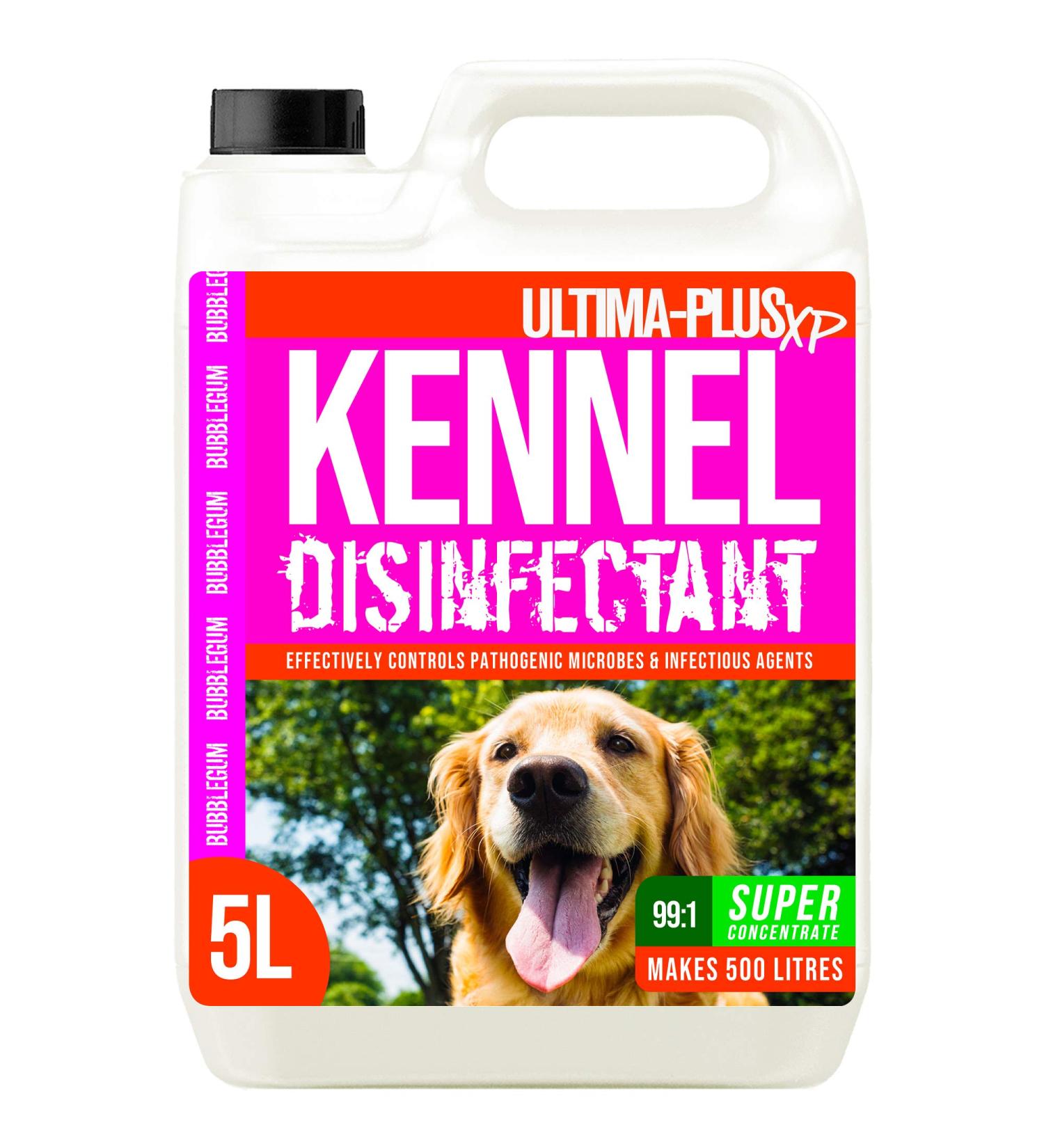 ULTIMA-PLUS XP Kennel Kleen 5L - Disinfectant Cleaner & Sanitiser with Bubblegum Fragrance - Concentrated for Kennels, Catteries & Hatches - Buy Online on SooperMarket.com