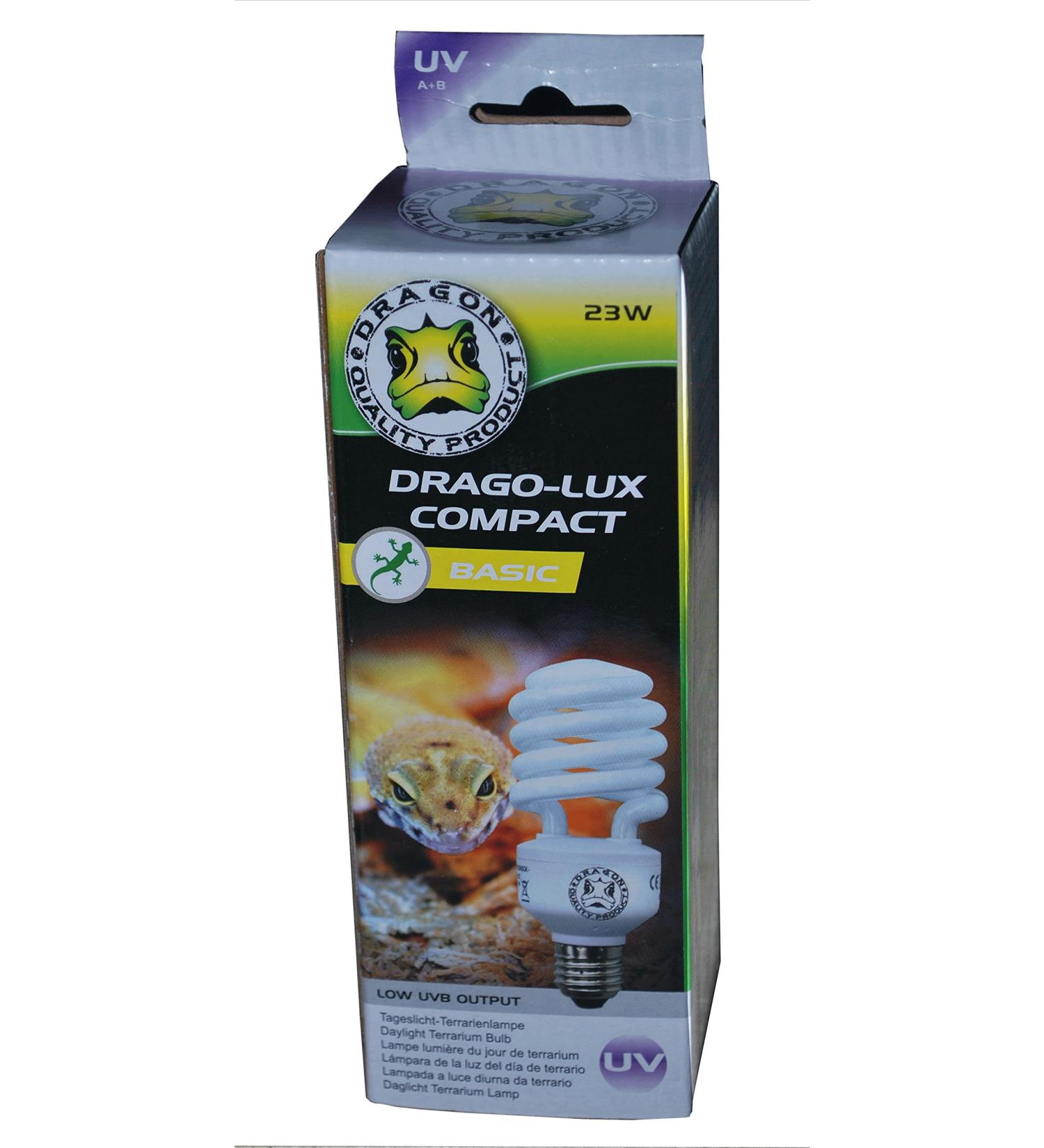Drago Lux Compact Basic 23w 3.0 (UVB 100) - with UVB/UVA component Energy-saving compact full spectrum lamp