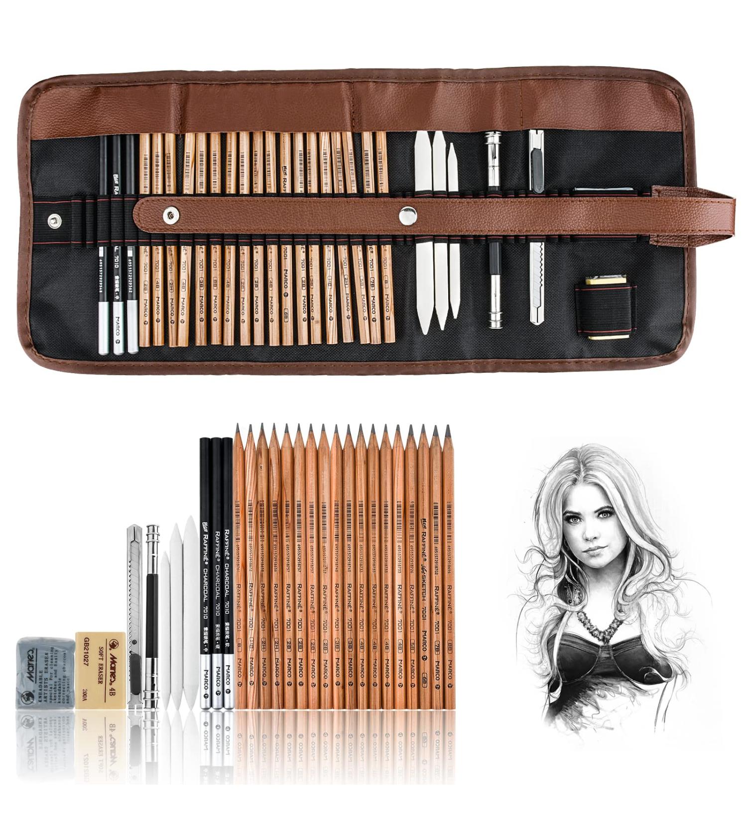 YunQiDeer Drawing Pencils Set - Professional Sketching Art Supplies Kit for Kids and Adults - Buy Online on SooperMarket.com