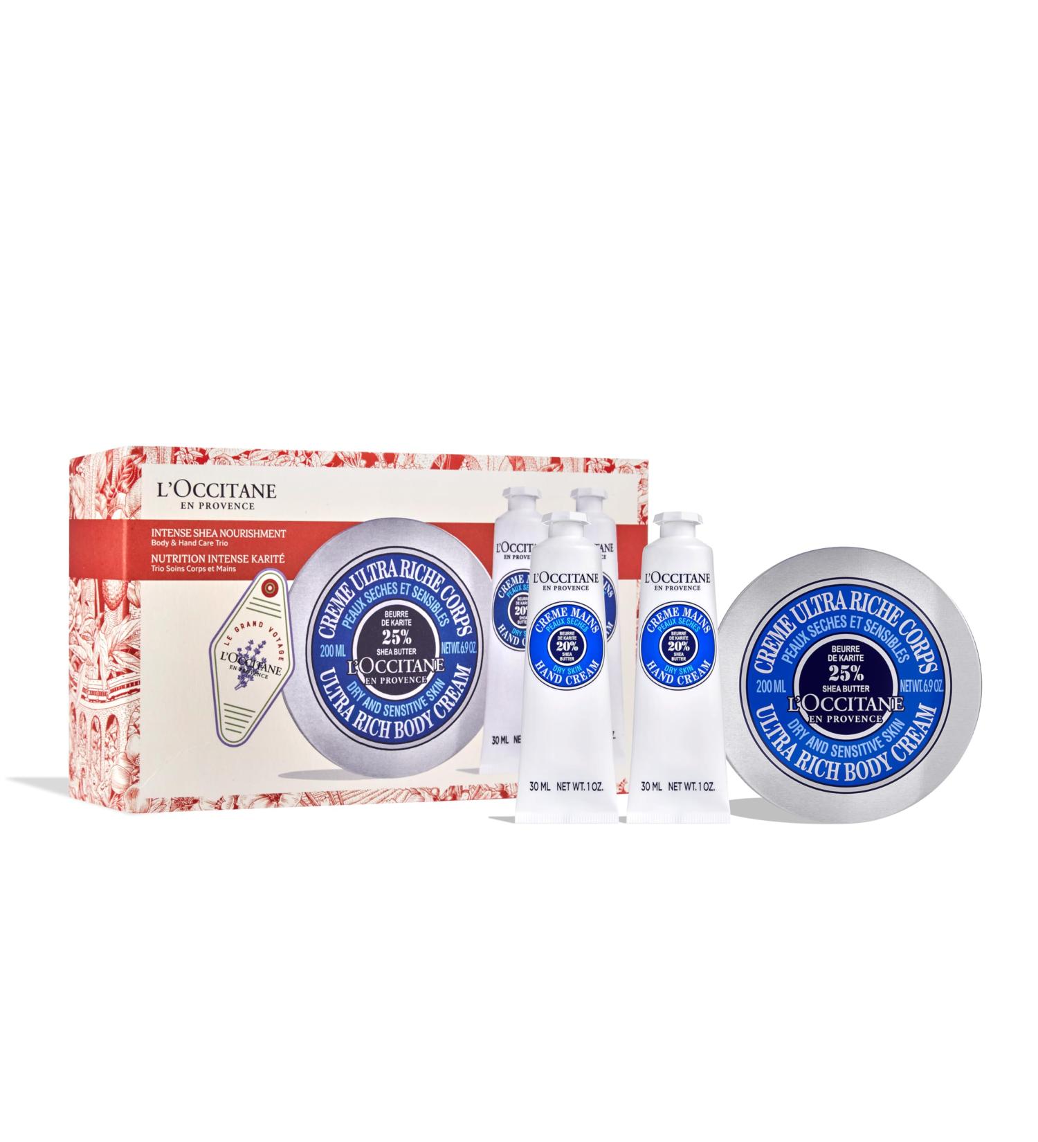L'OCCITANE Nourishing Body & Hand Care Trio - Holiday Gift Set for Ultimate Skin Comfort & Protection | Shop Internationally - Buy Online on SooperMarket.com