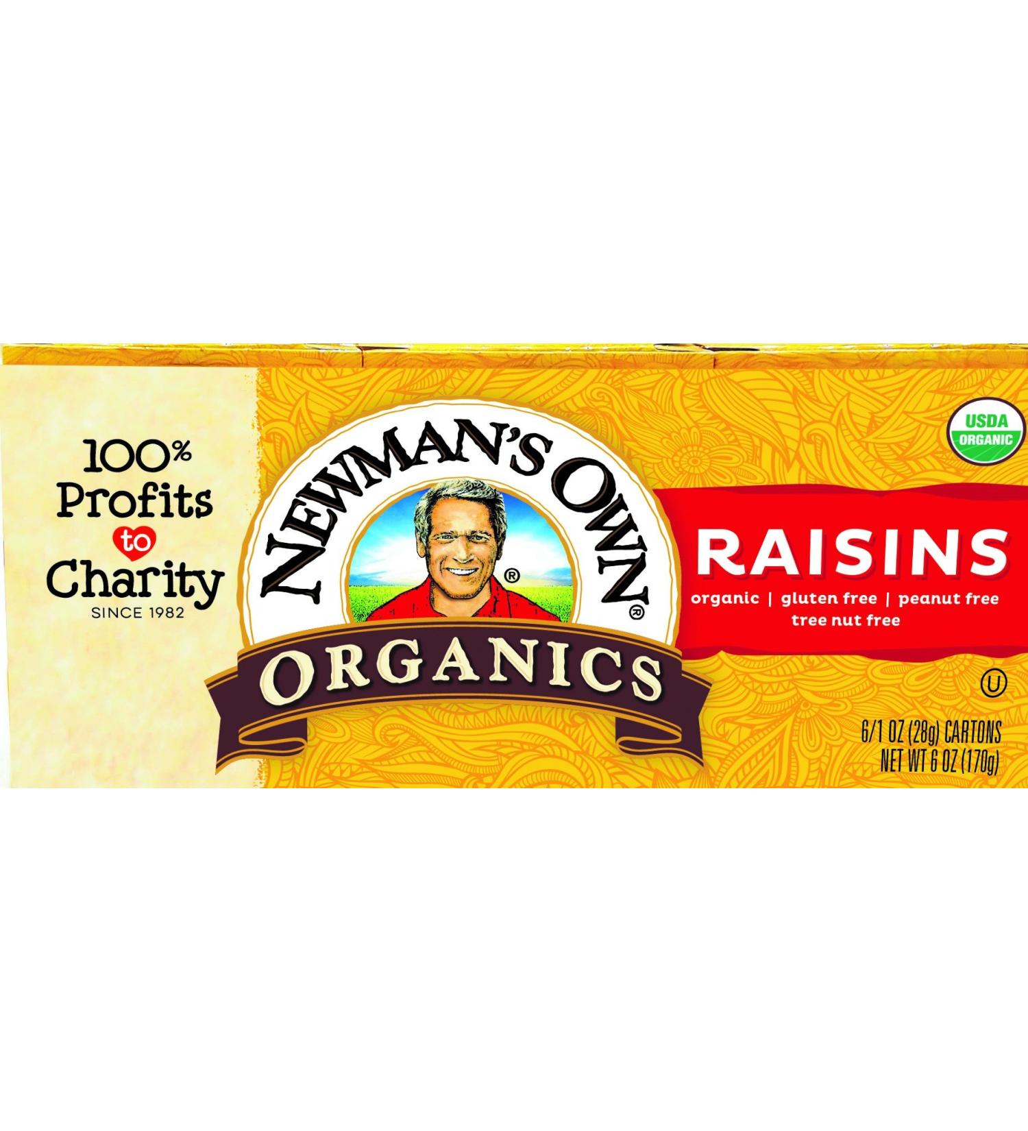 Newman's Own Organics Raisins 1-Ounce Boxes (Pack of 6) 1 Ounce (Pack of 6)