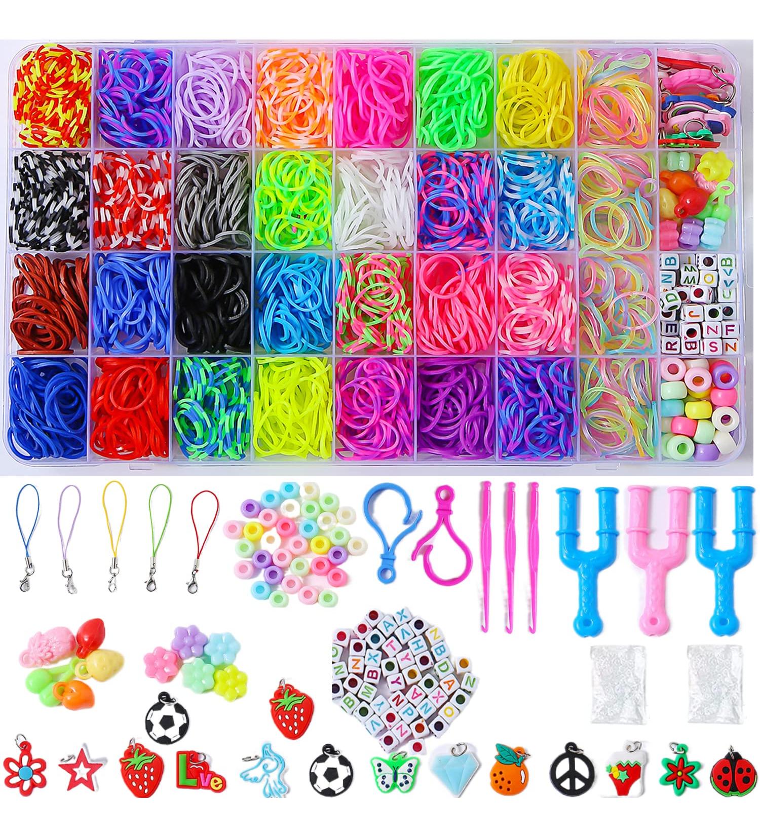 2500+ Rubber Band Bracelet Kit for Kids | Loom Bands Refill Set for Girls | Friendship Bracelet Making Gift Set - Buy Online on SooperMarket.com
