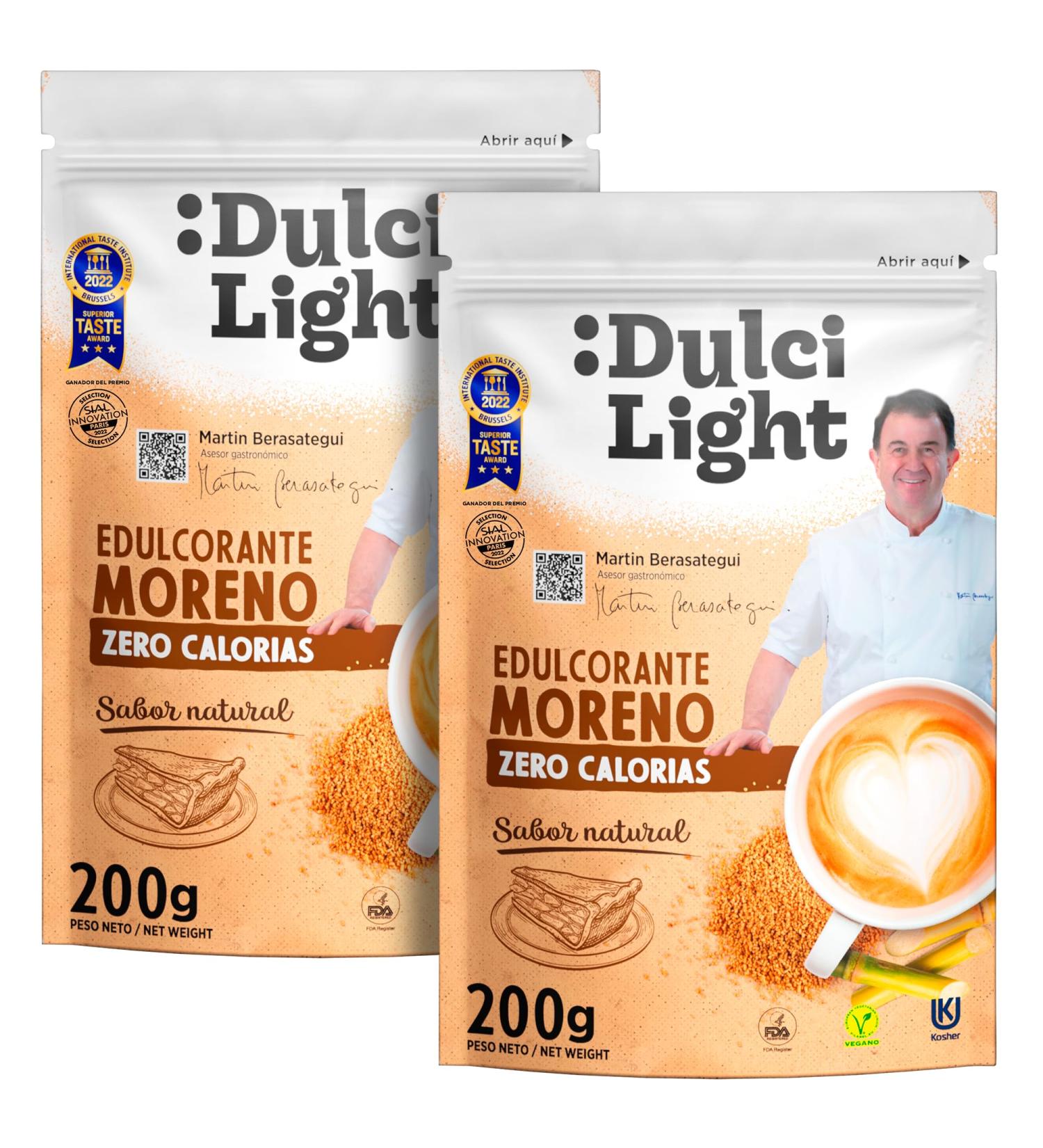 Dulci Light Cane Honey Sweetener - Natural Calorie-Free Sugar Substitute 2x200g for Drinks & Food - Buy Online on SooperMarket.com