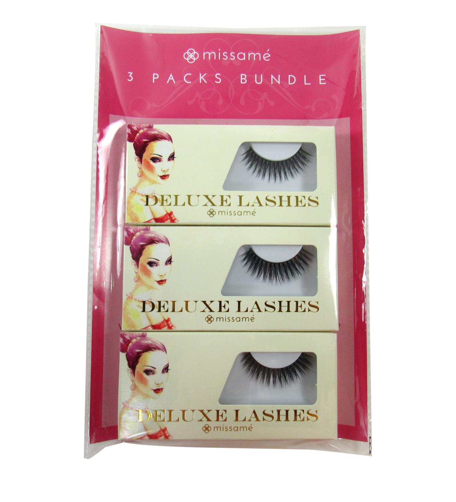 Missam SULTRY Deluxe Beauty False Eyelashes Set | Handmade Premium Synthetic Fibers | 3 Pairs of Black Lashes for Effortless Glam - Buy Online on SooperMarket.com